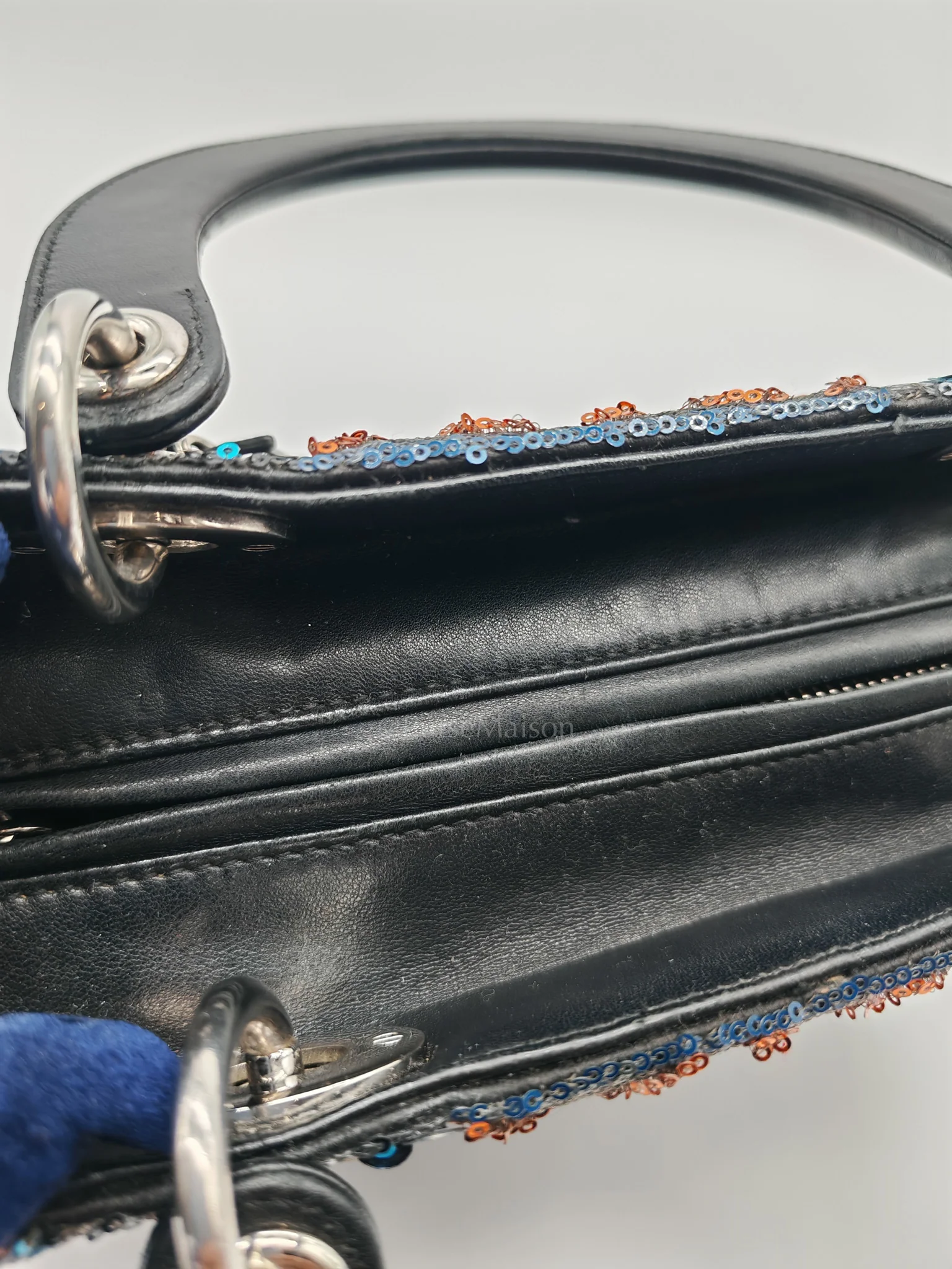 Lady Dior Medium Limited Edition Sequin-Embellished Shoulder Bag - Image 20