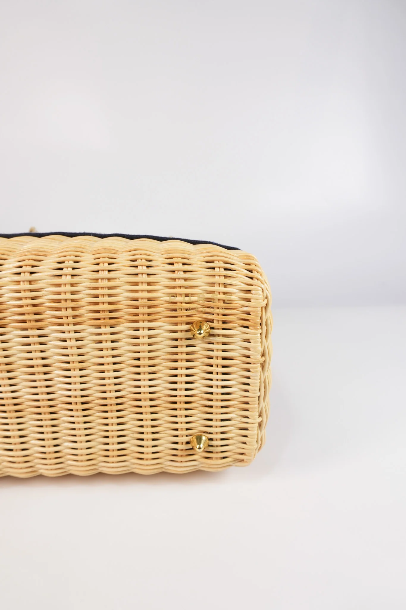 Christian Dior Lady Dior Wicker Medium in Blue Natural Rattan & Oblique Jacquard - Image 10