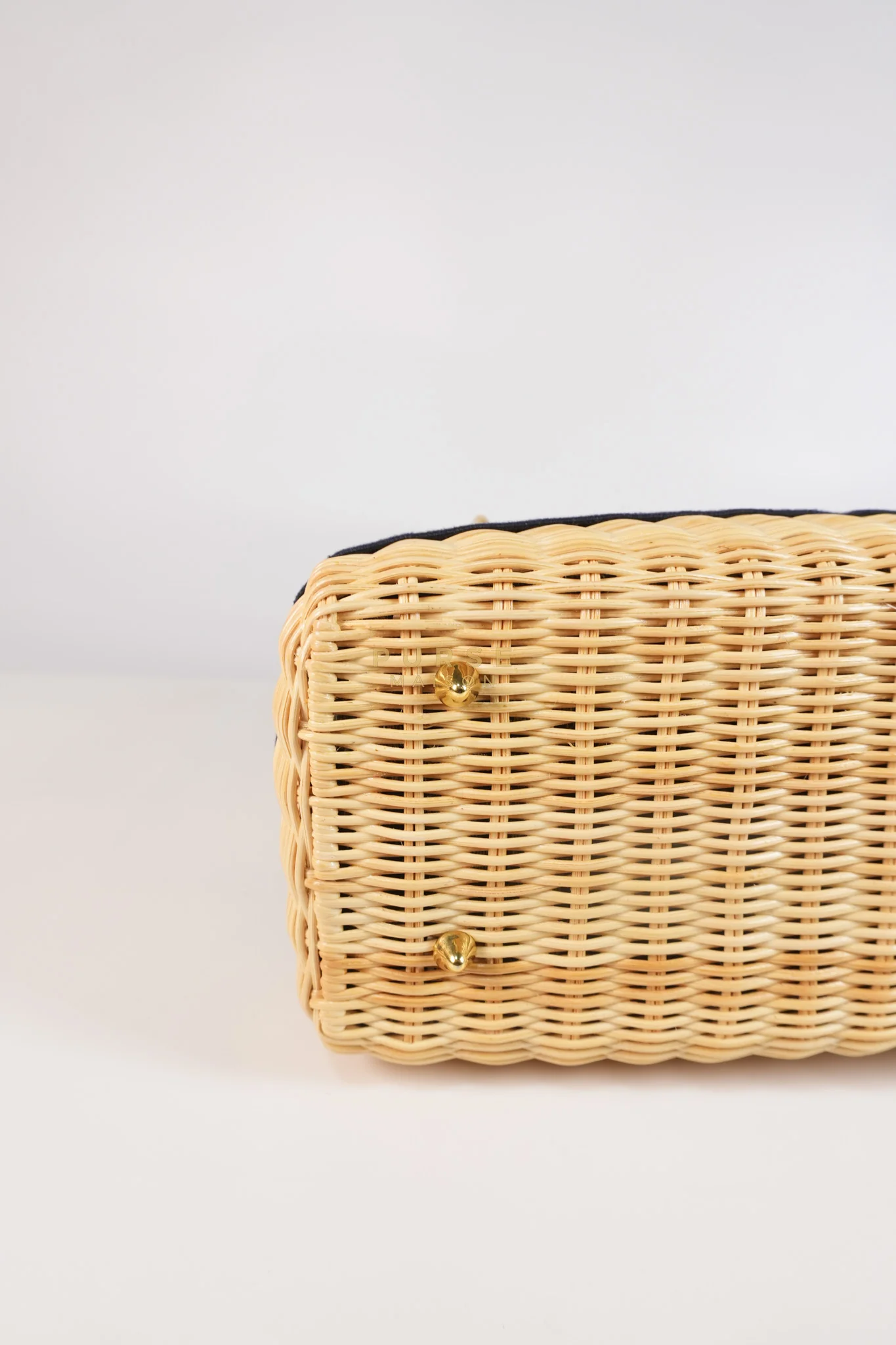 Christian Dior Lady Dior Wicker Medium in Blue Natural Rattan & Oblique Jacquard - Image 12