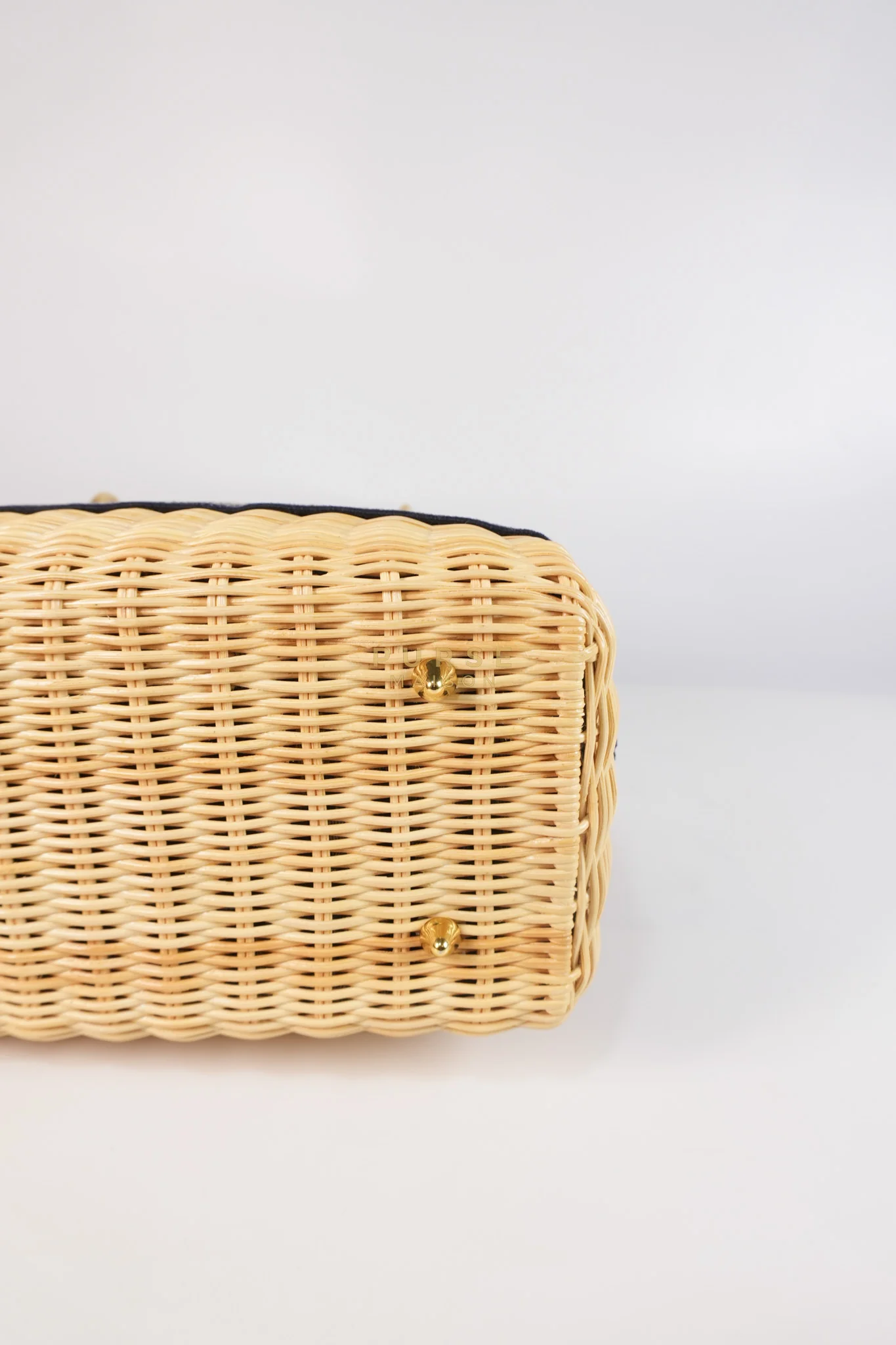 Christian Dior Lady Dior Wicker Medium in Blue Natural Rattan & Oblique Jacquard - Image 14