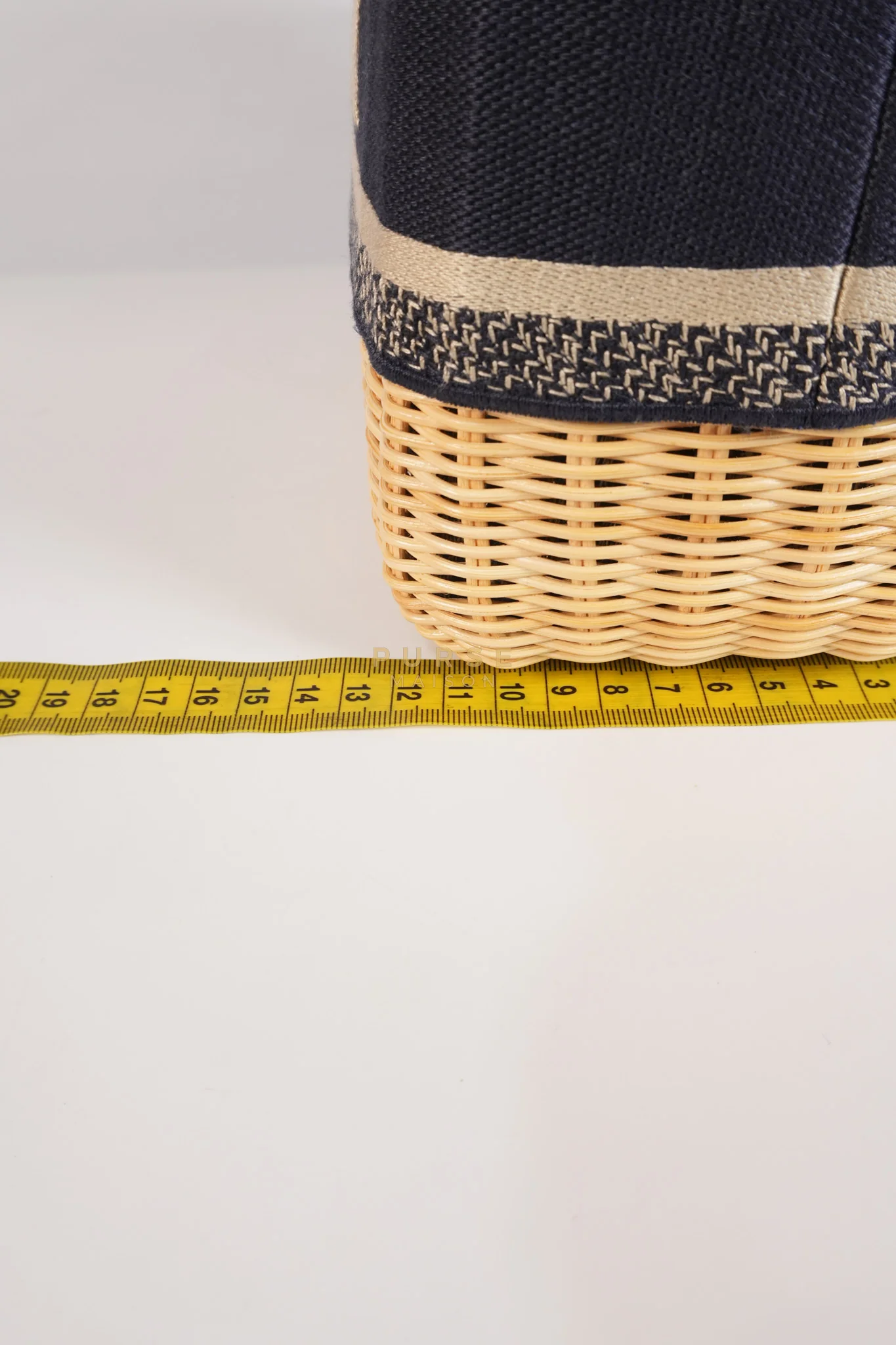 Christian Dior Lady Dior Wicker Medium in Blue Natural Rattan & Oblique Jacquard - Image 31