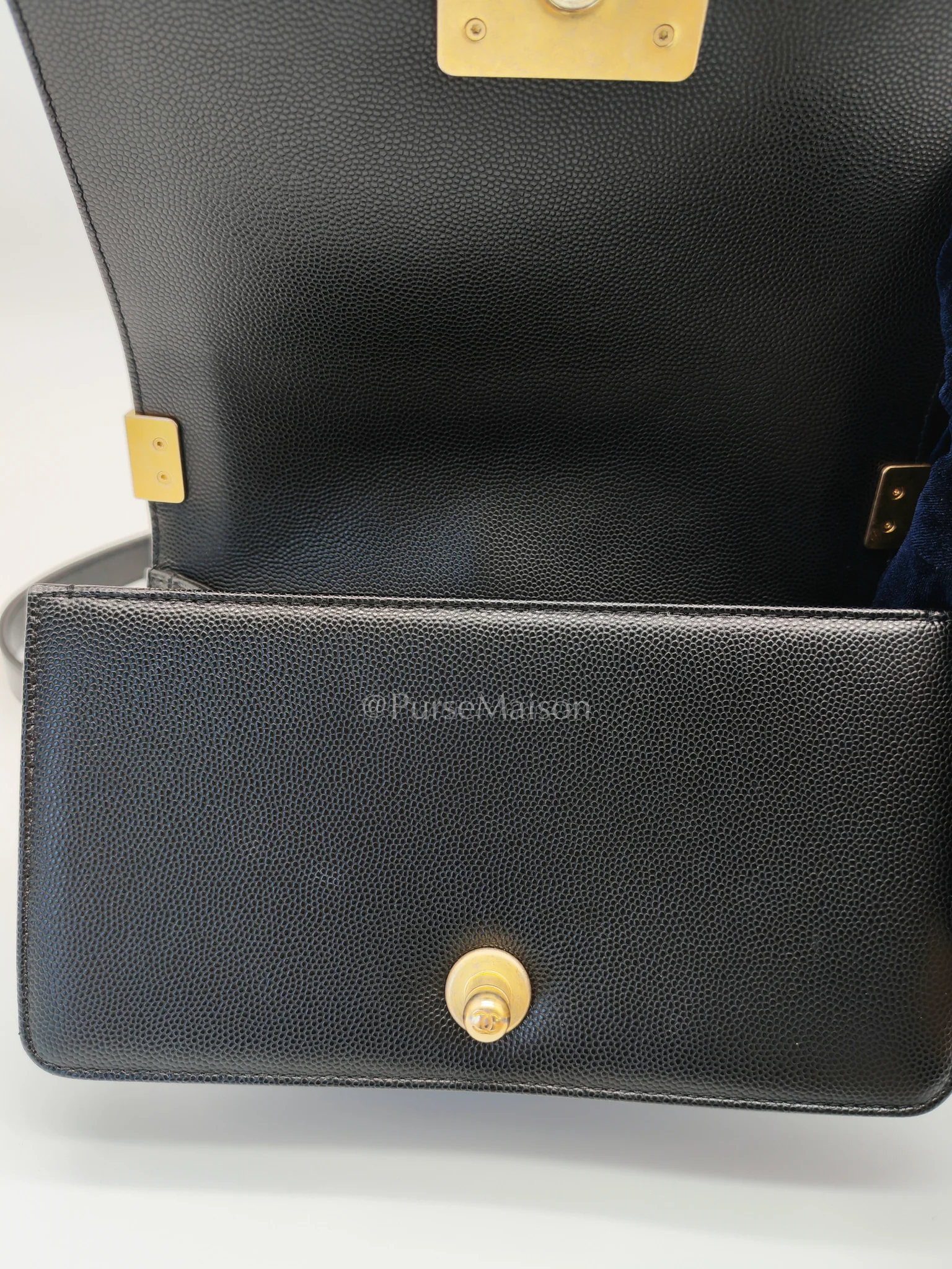 Chanel Boy Small in Black Quilted Calfskin Leather and Aged Gold Hardware (Microchip) - Image 19