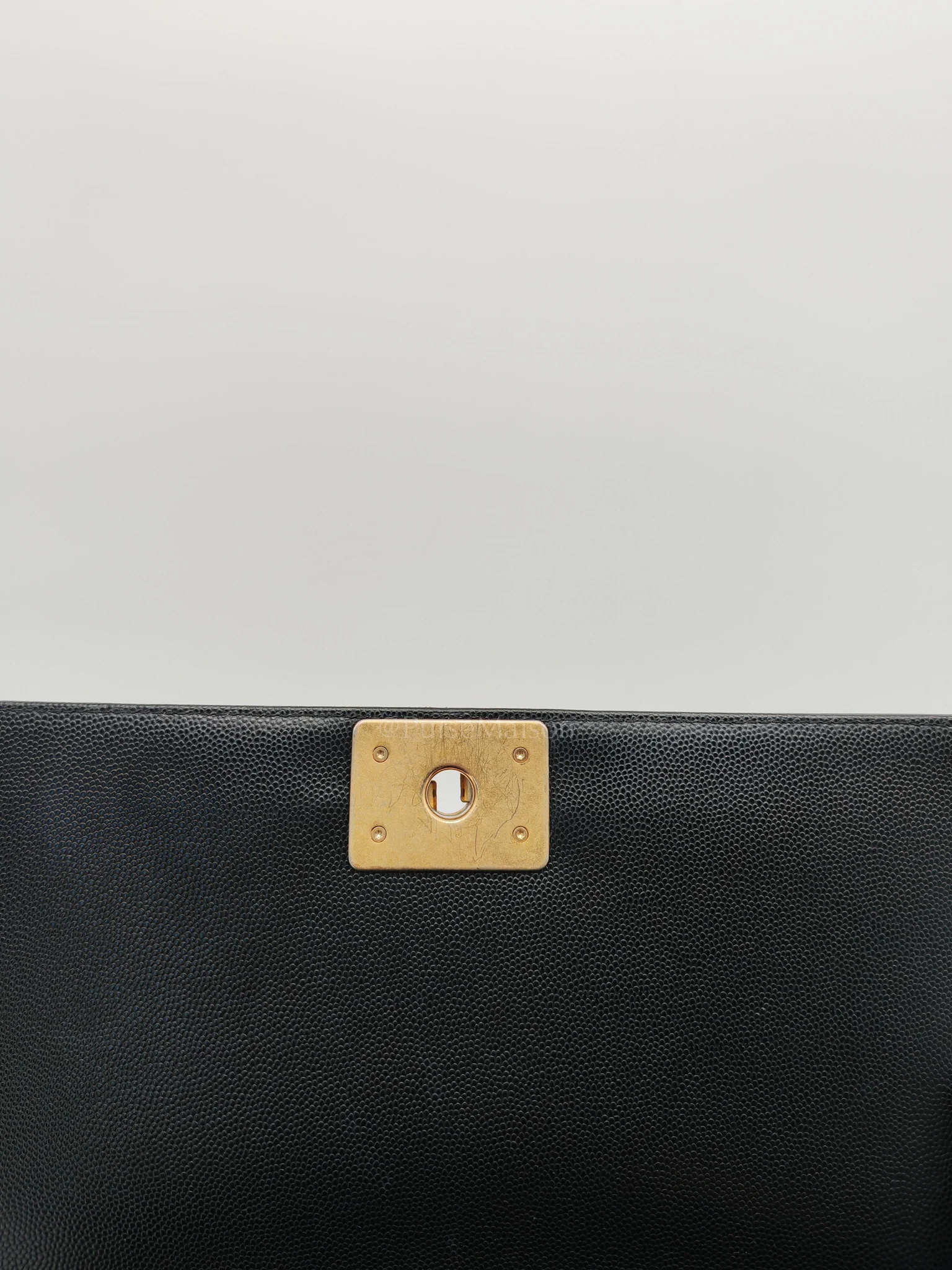 Chanel Le Boy New Medium in Black Quilted Caviar Leather & Aged Gold Hardware Series 28 - Image 15