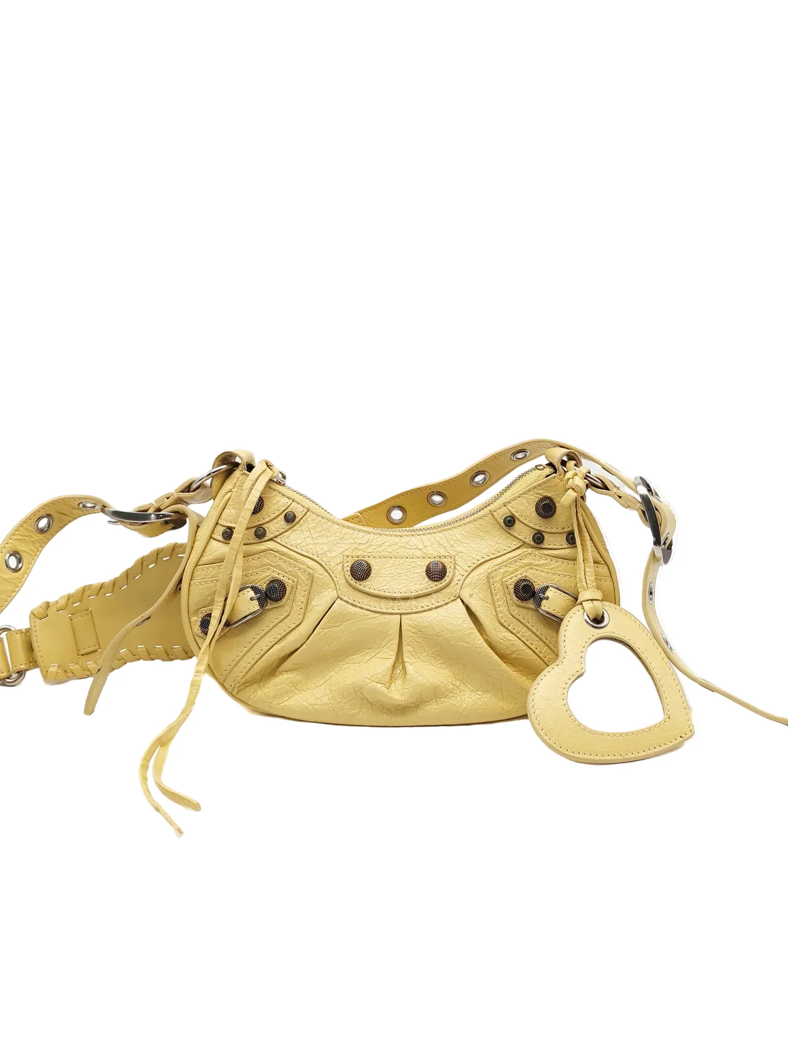 Balenciaga Le Cagole Butter Yellow Shoulder Bag