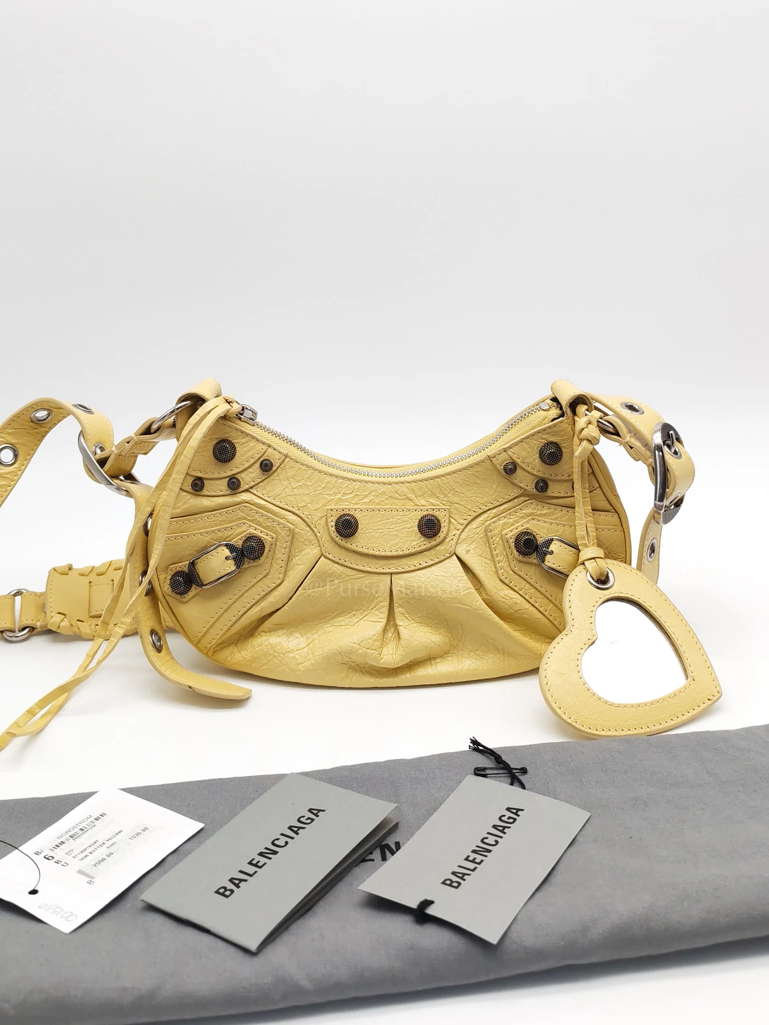 Balenciaga Le Cagole Butter Yellow Shoulder Bag - Image 37