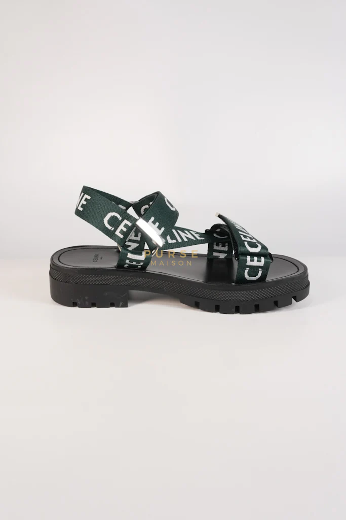 Celine Leo Sandals in Black/Green Size 38 EU (24cm) - Image 10