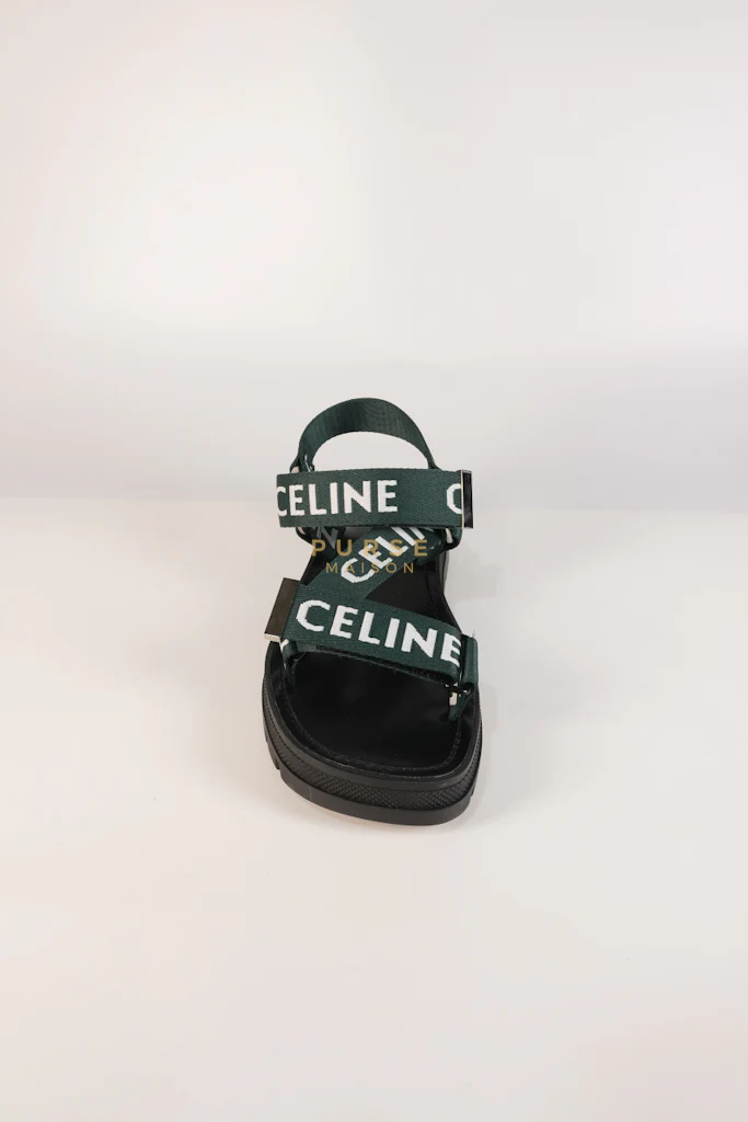 Celine Leo Sandals in Black/Green Size 38 EU (24cm) - Image 11