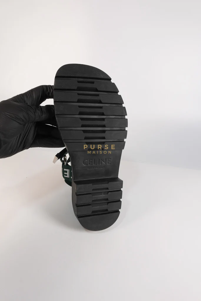 Celine Leo Sandals in Black/Green Size 38 EU (24cm) - Image 14