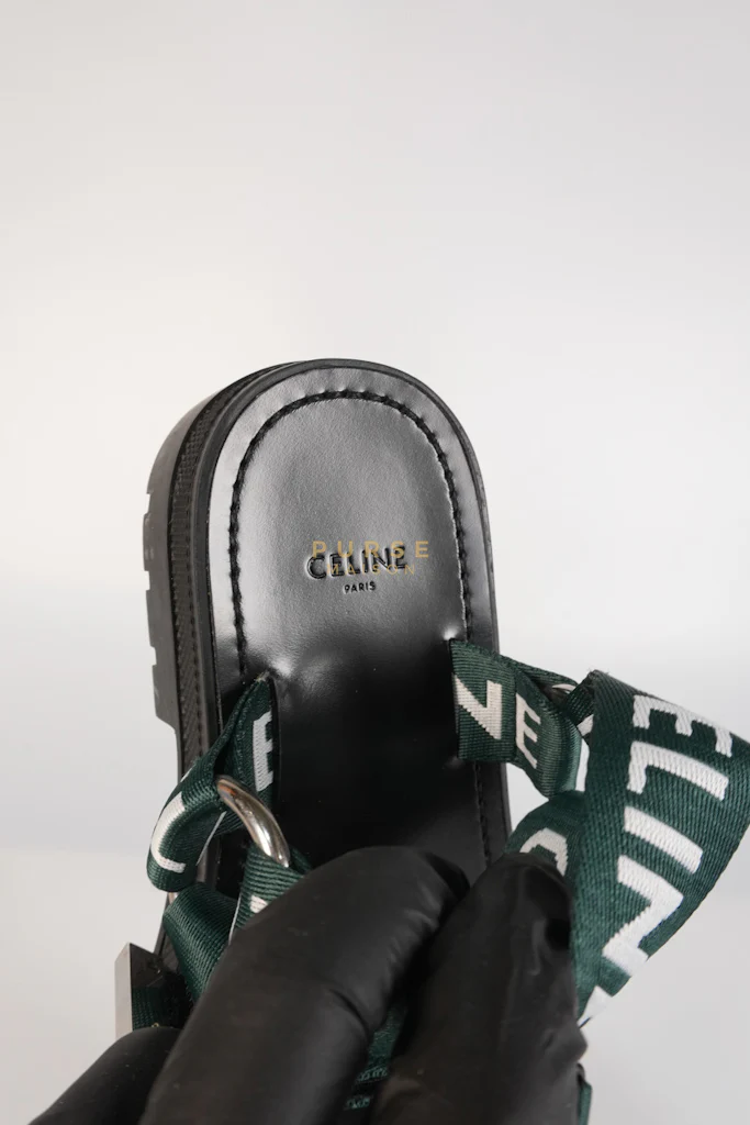 Celine Leo Sandals in Black/Green Size 38 EU (24cm) - Image 24