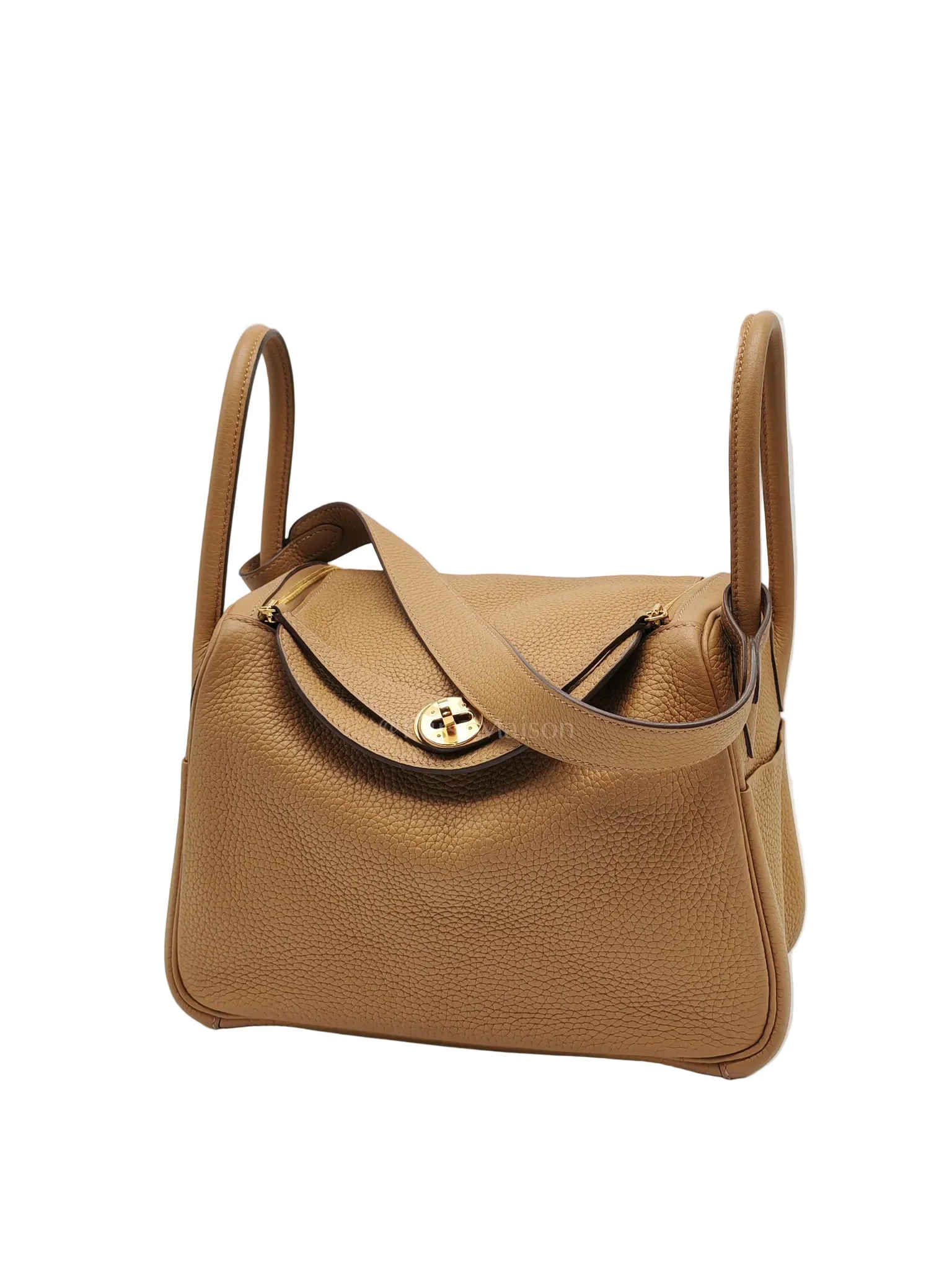 Hermes Lindy 26 in Biscuit Clemence Leather & Gold Hardware Stamp B (2023) - Image 3
