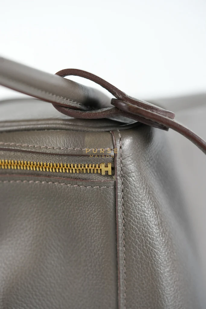 Hermes Lindy 26 in Taupe Evercolor Leather & Gold Hardware Stamp Z (2021) - Image 28
