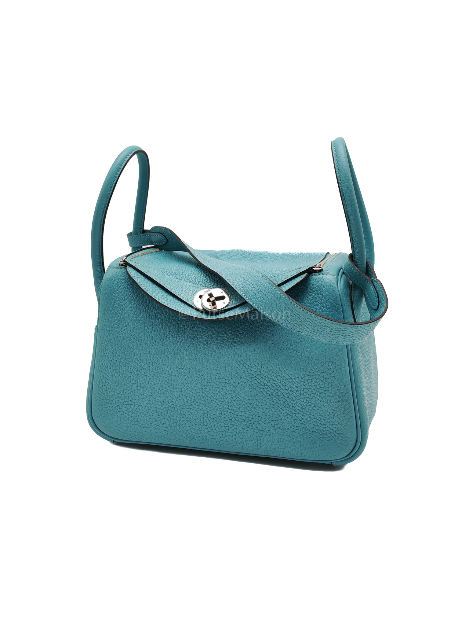 Hermes Lindy 26 Bleu Saint Clemence and Palladium Hardware Stamp T (2015) - Image 3