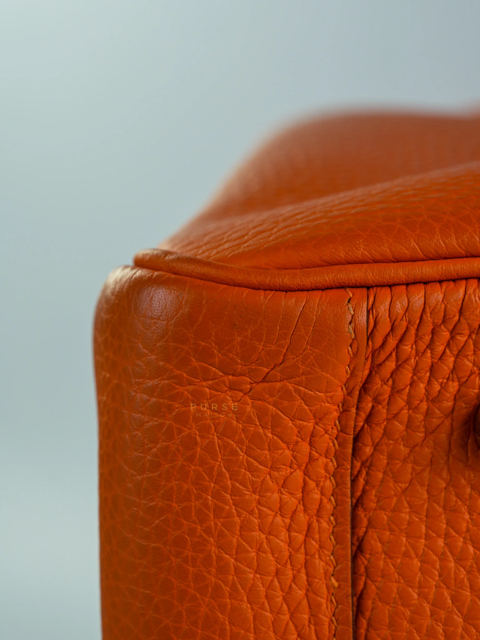 Hermes Lindy 34 Orange Clemence Leather and Palladium Hardware Stamp Square O (2011) - Image 14