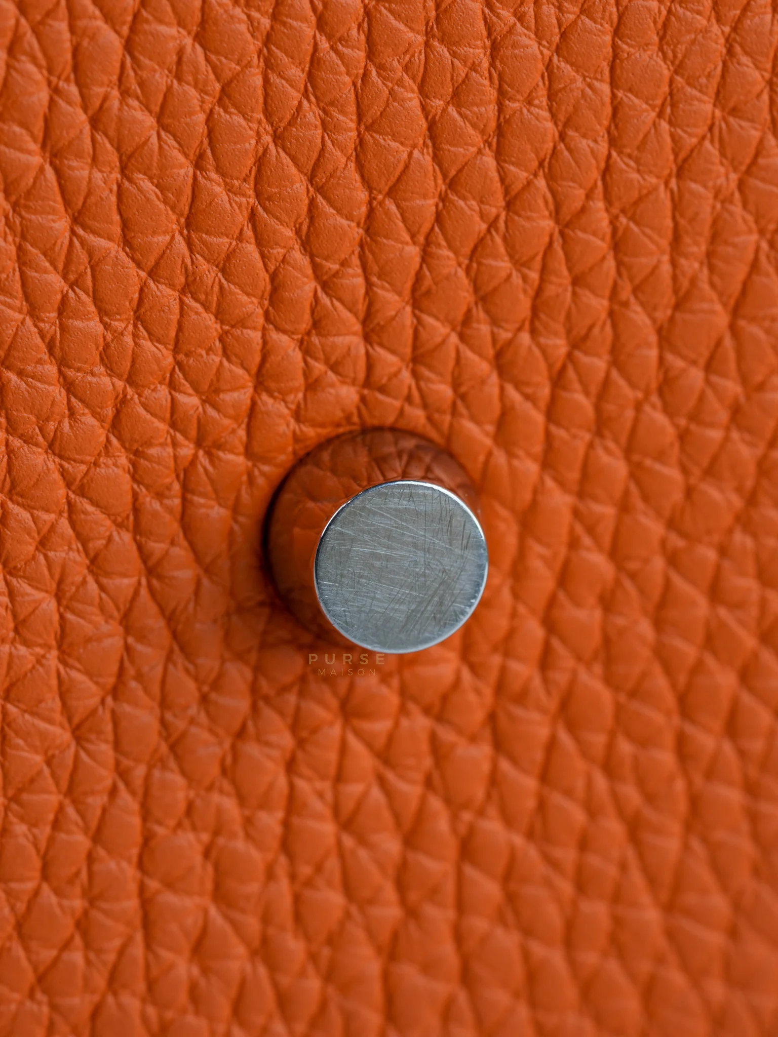 Hermes Lindy 34 Orange Clemence Leather and Palladium Hardware Stamp Square O (2011) - Image 16