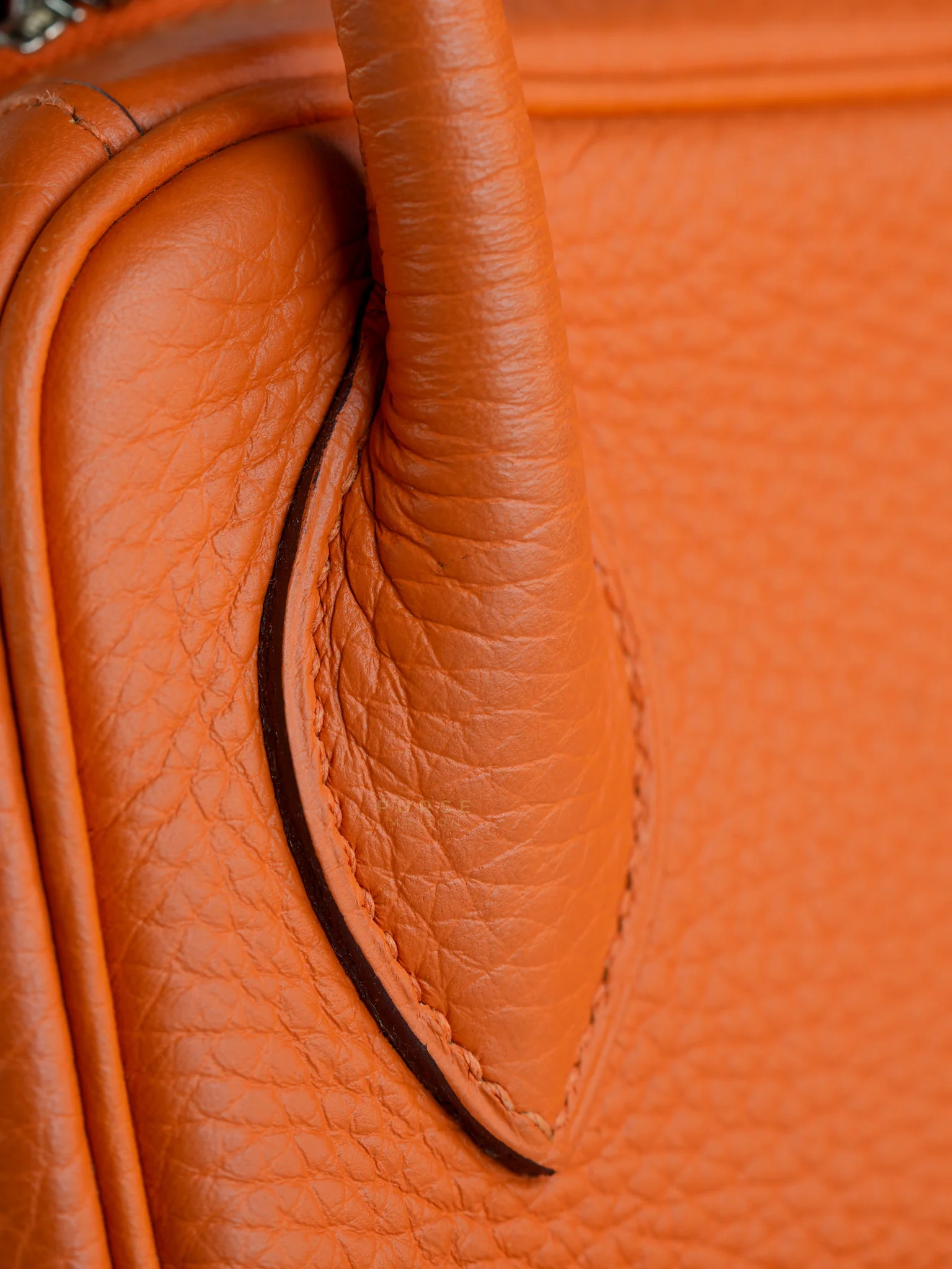 Hermes Lindy 34 Orange Clemence Leather and Palladium Hardware Stamp Square O (2011) - Image 26