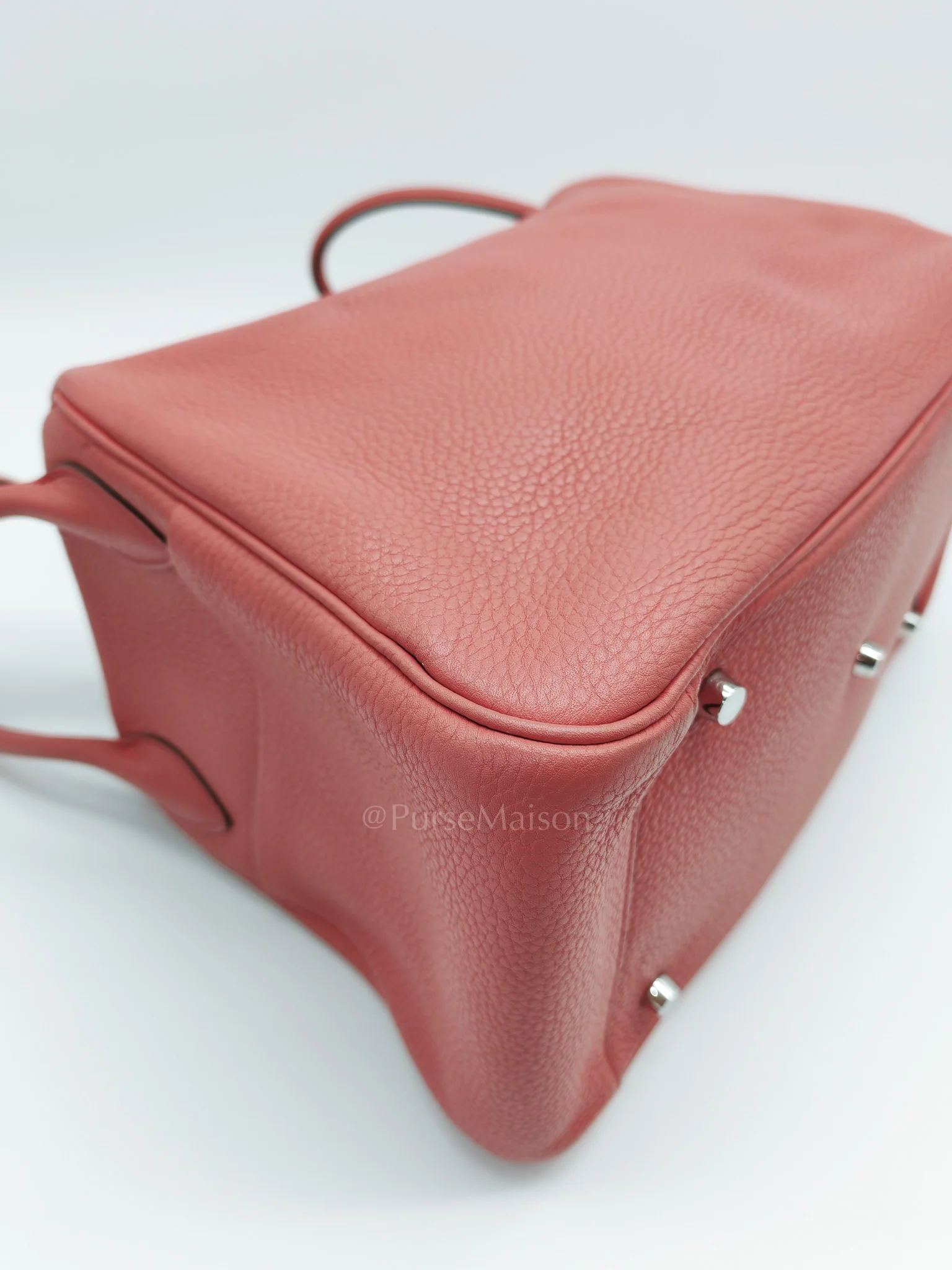 Hermes Lindy 34 Salmon Pink Clemence Leather in Palladium Hardware Stamp N Square(2010) - Image 10