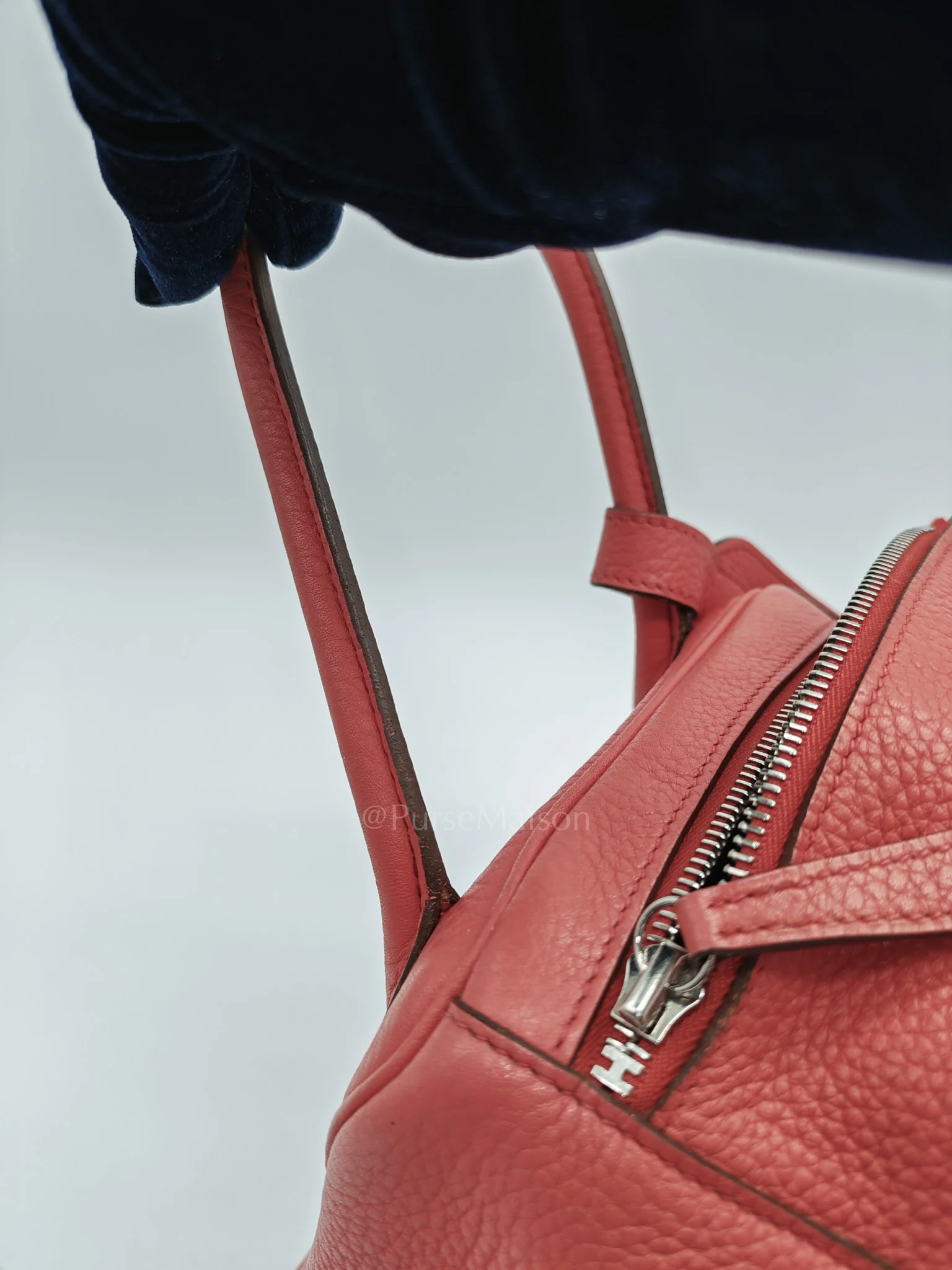 Hermes Lindy 34 Salmon Pink Clemence Leather in Palladium Hardware Stamp N Square(2010) - Image 29