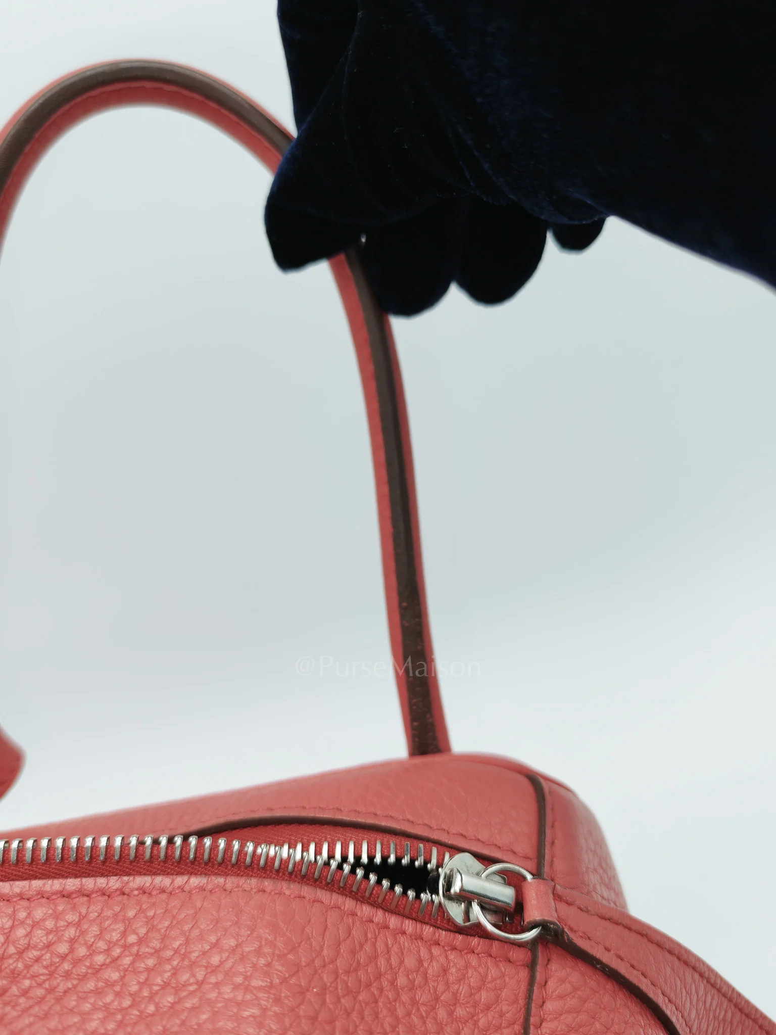 Hermes Lindy 34 Salmon Pink Clemence Leather in Palladium Hardware Stamp N Square(2010) - Image 30