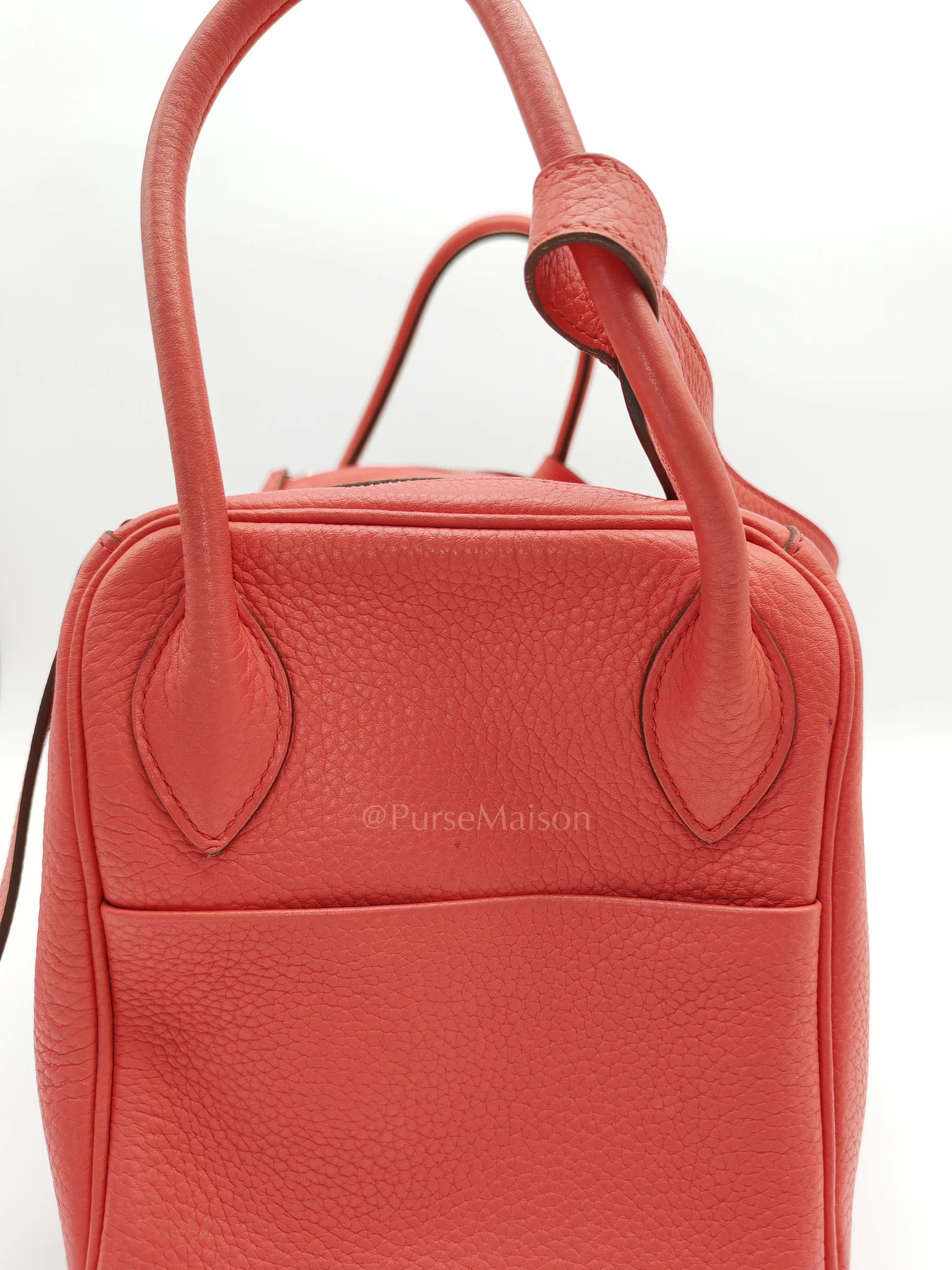 Hermes Lindy 34 Salmon Pink Clemence Leather in Palladium Hardware Stamp N Square(2010) - Image 39