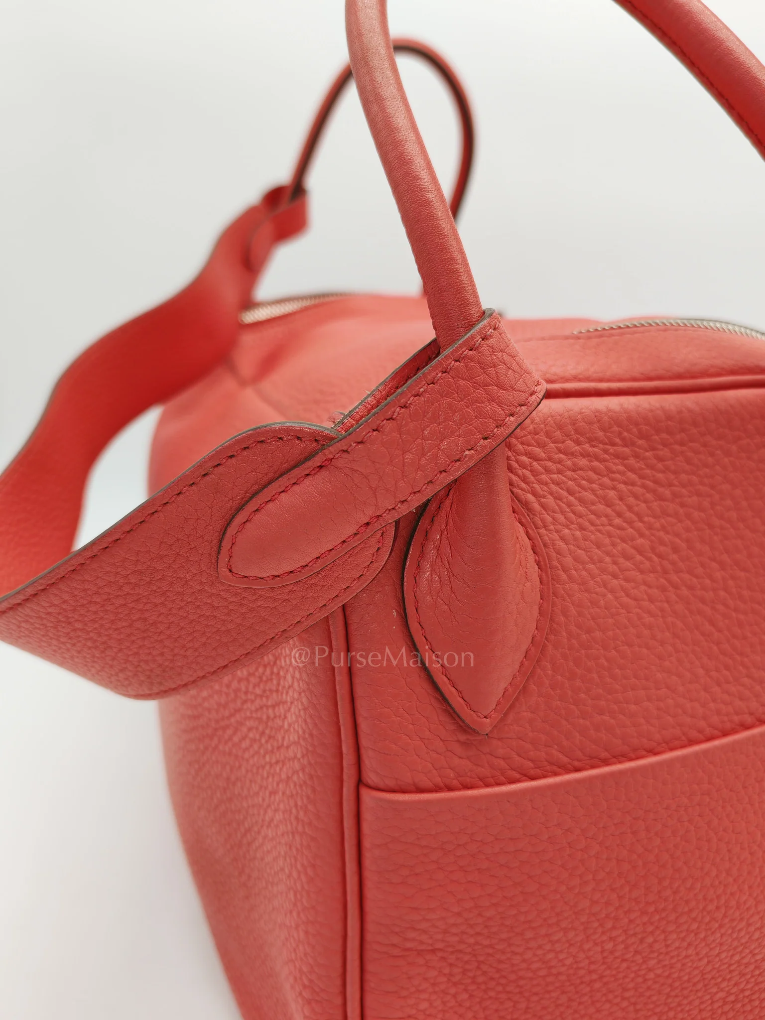 Hermes Lindy 34 Salmon Pink Clemence Leather in Palladium Hardware Stamp N Square(2010) - Image 41