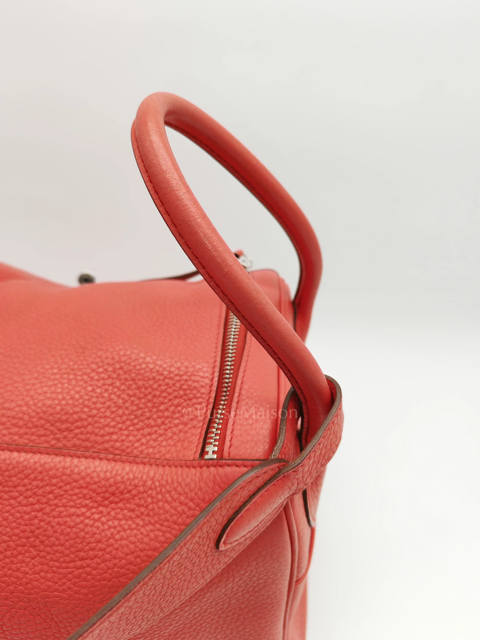 Hermes Lindy 34 Salmon Pink Clemence Leather in Palladium Hardware Stamp N Square(2010) - Image 44