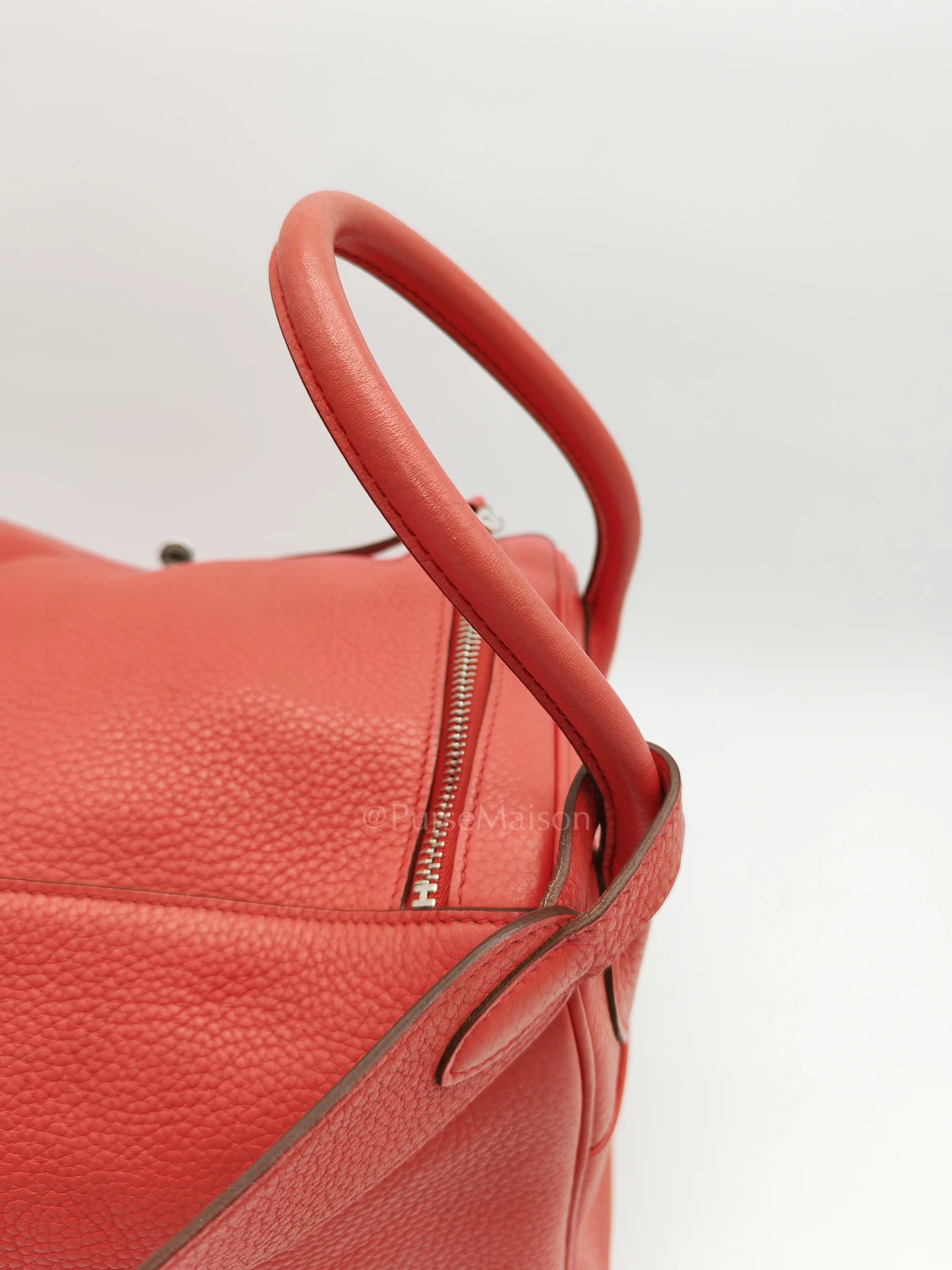 Hermes Lindy 34 Salmon Pink Clemence Leather in Palladium Hardware Stamp N Square(2010) - Image 45
