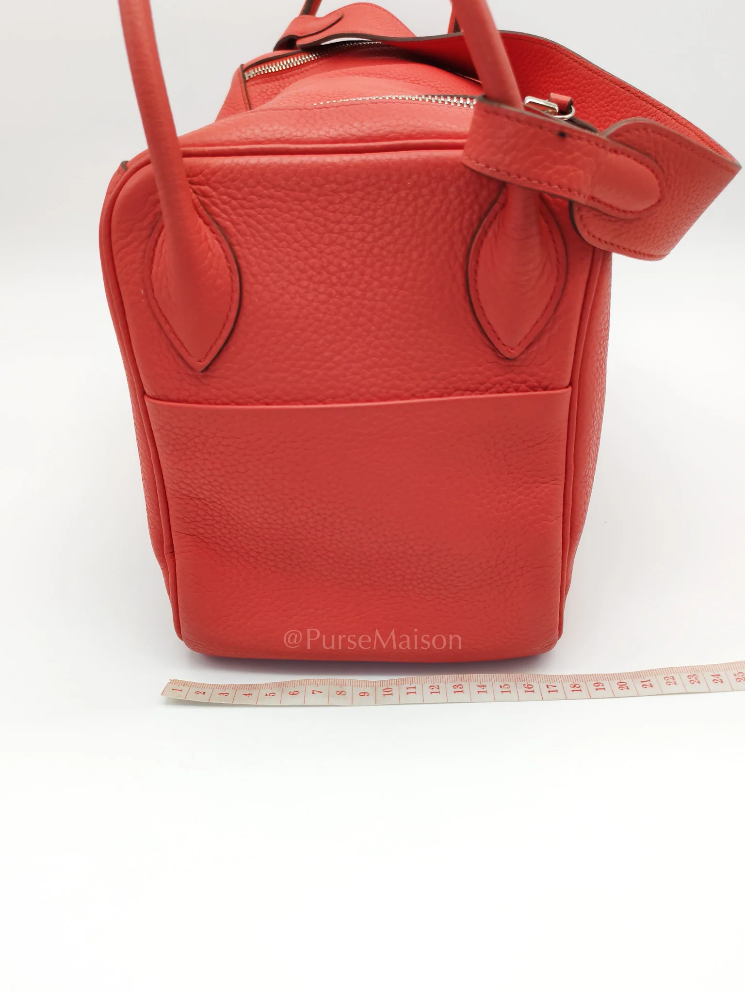 Hermes Lindy 34 Salmon Pink Clemence Leather in Palladium Hardware Stamp N Square(2010) - Image 47