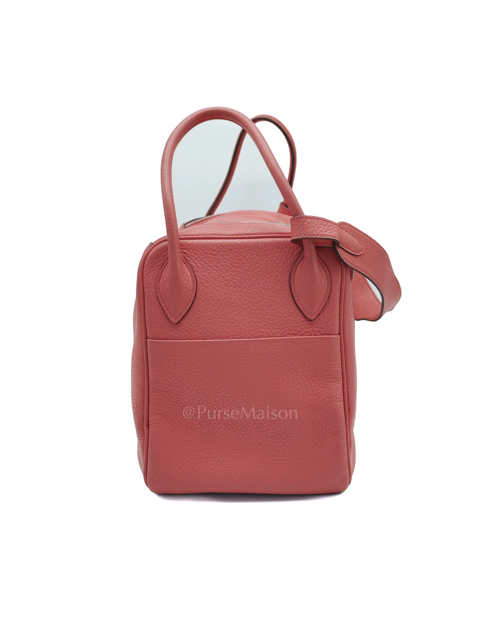 Hermes Lindy 34 Salmon Pink Clemence Leather in Palladium Hardware Stamp N Square(2010) - Image 6