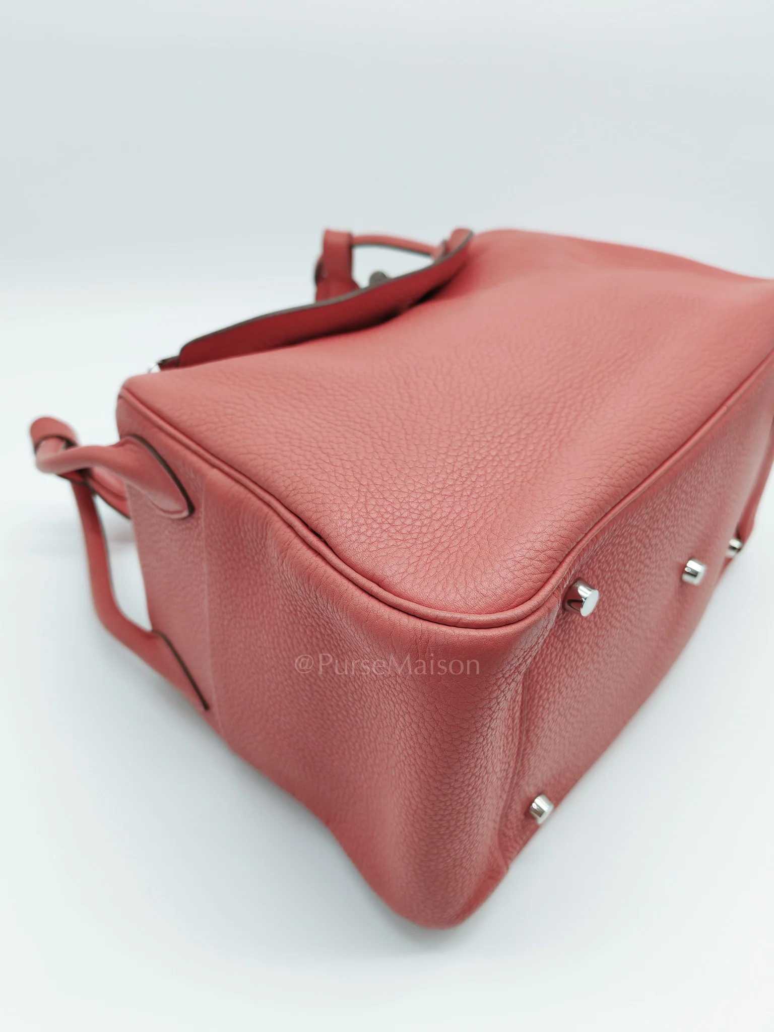 Hermes Lindy 34 Salmon Pink Clemence Leather in Palladium Hardware Stamp N Square(2010) - Image 8