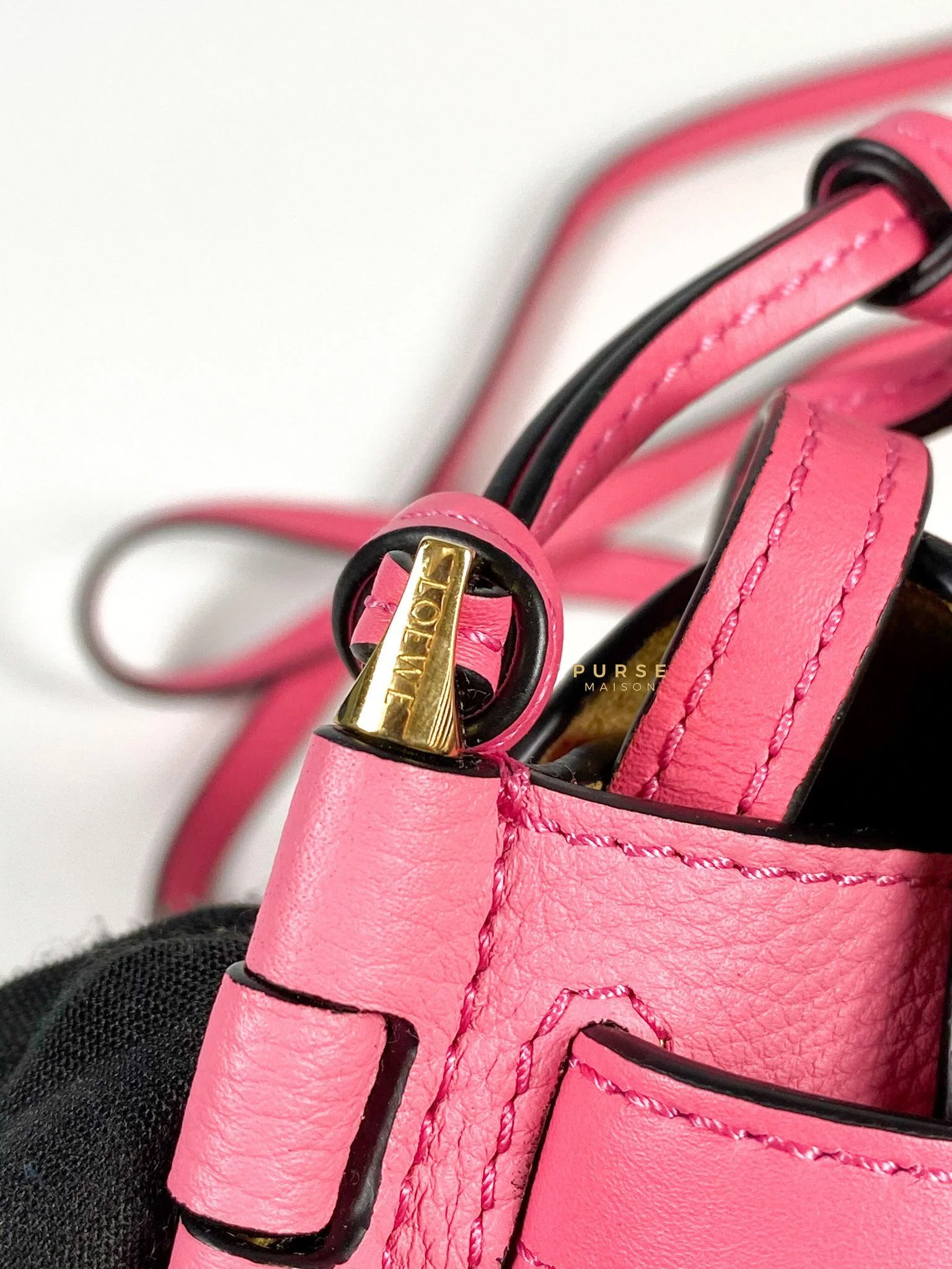Loewe Loewe Mini Gate Cherry Pink Leather Cross Body Bag - Image 12