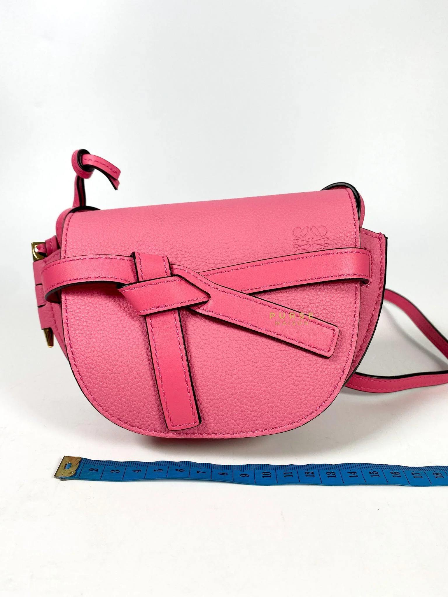 Loewe Loewe Mini Gate Cherry Pink Leather Cross Body Bag - Image 21