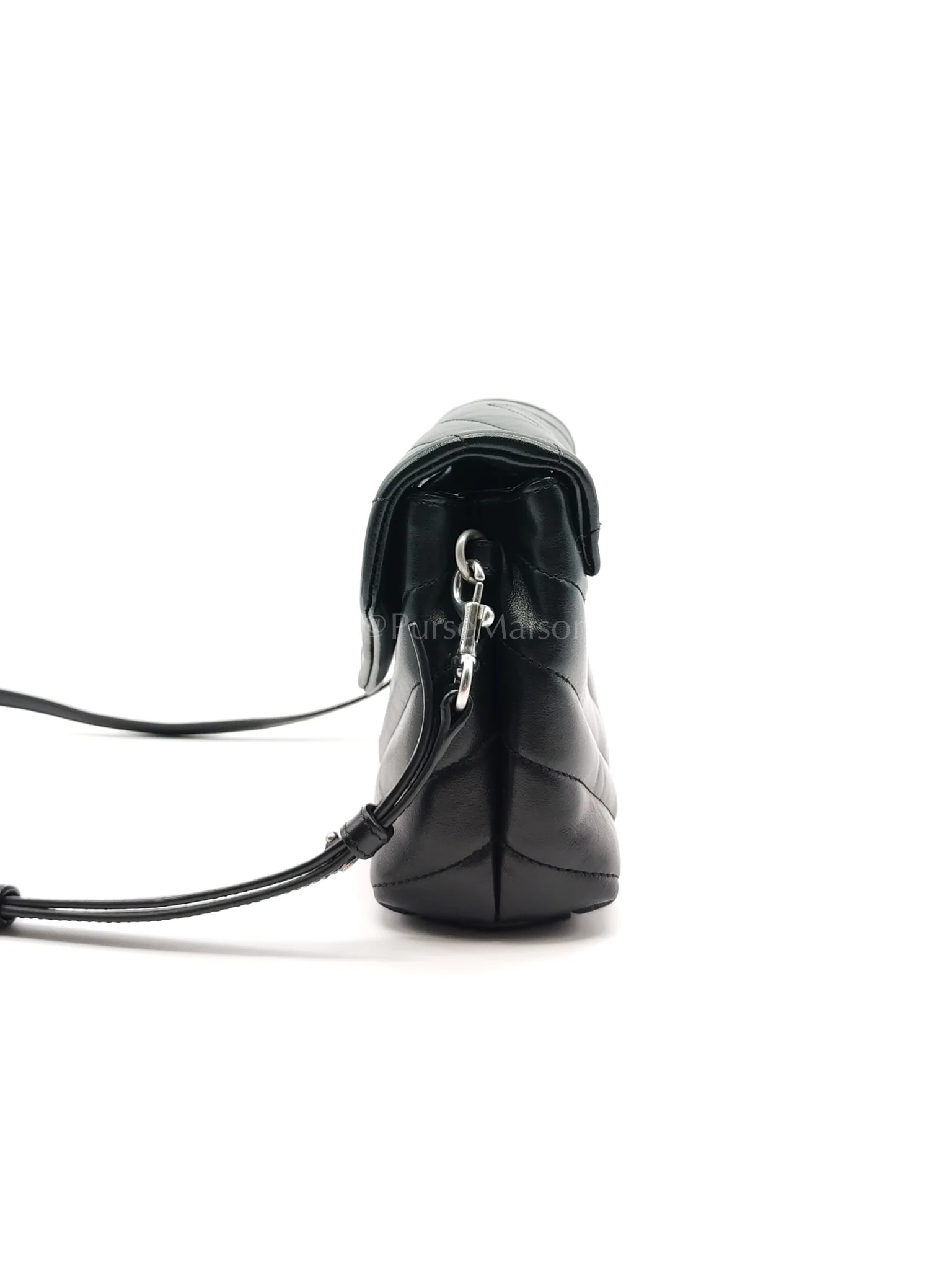 Yves Saint Laurent Toy Lou Lou in Black Calfskin Leather Crossbody Bag - Image 5