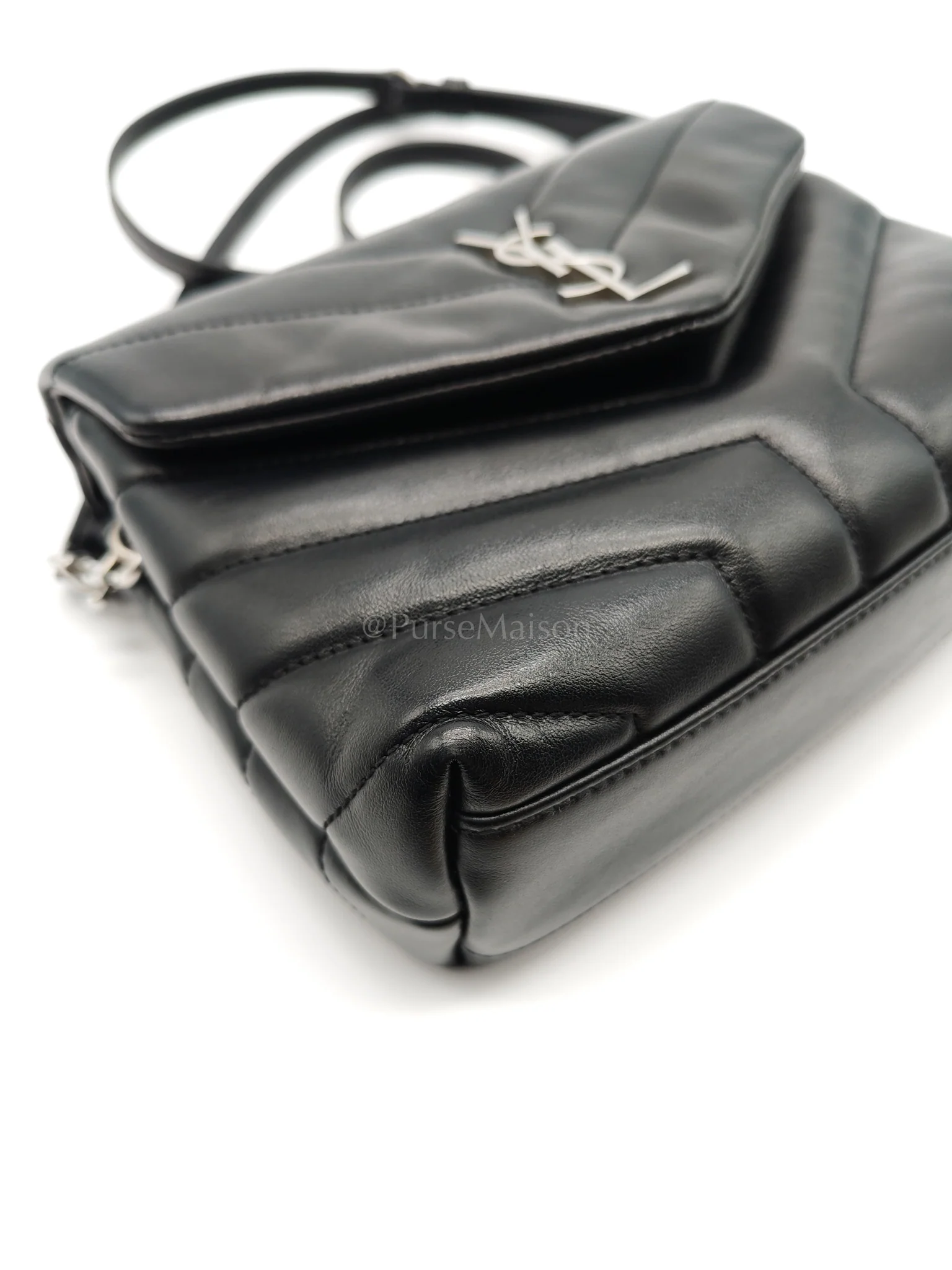Yves Saint Laurent Toy Lou Lou in Black Calfskin Leather Crossbody Bag - Image 8