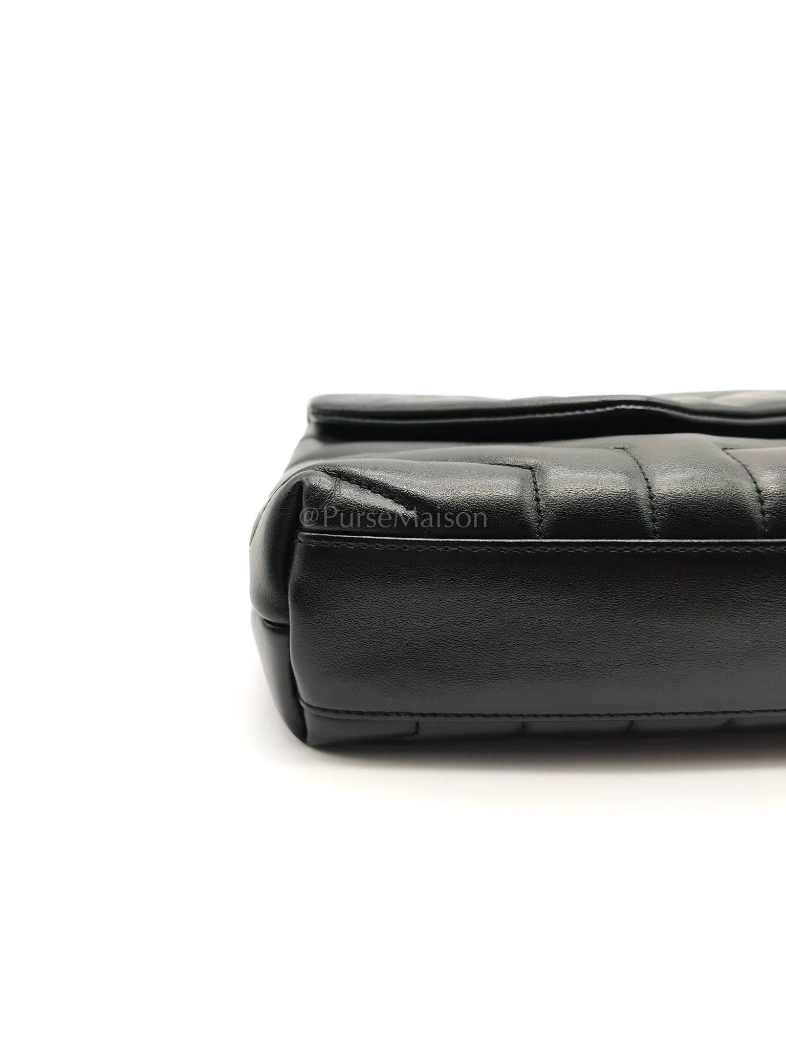 Yves Saint Laurent Toy Lou Lou in Black Calfskin Leather Crossbody Bag - Image 9