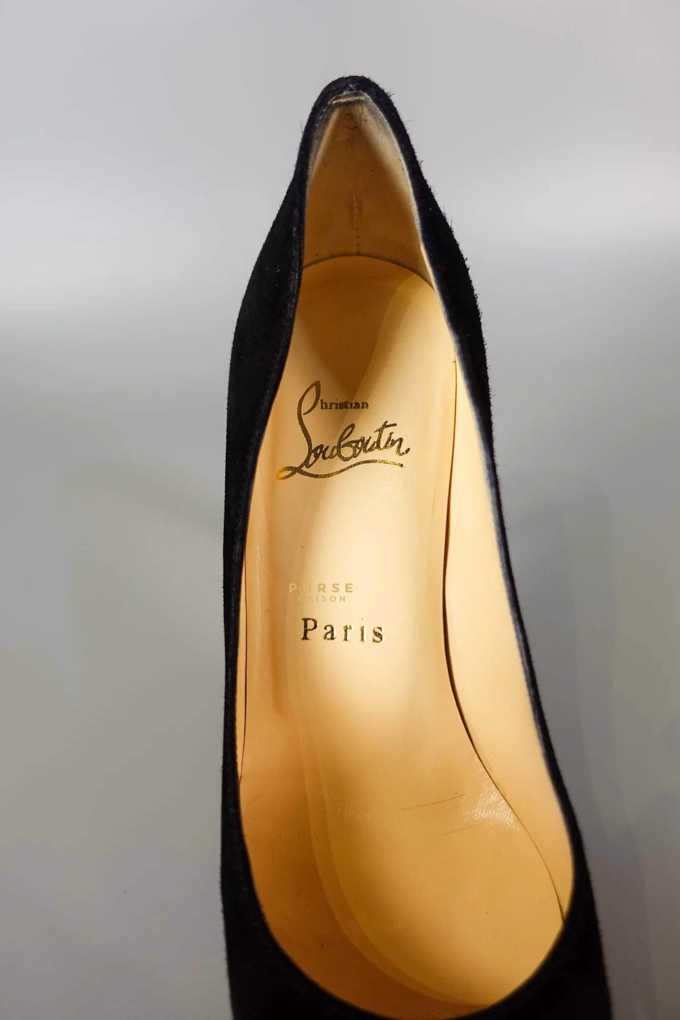 Christian Louboutin Louboutin Black Suede Hidden Platform Pumps Heels (Size 35.5EU 22.5cm) - Image 13