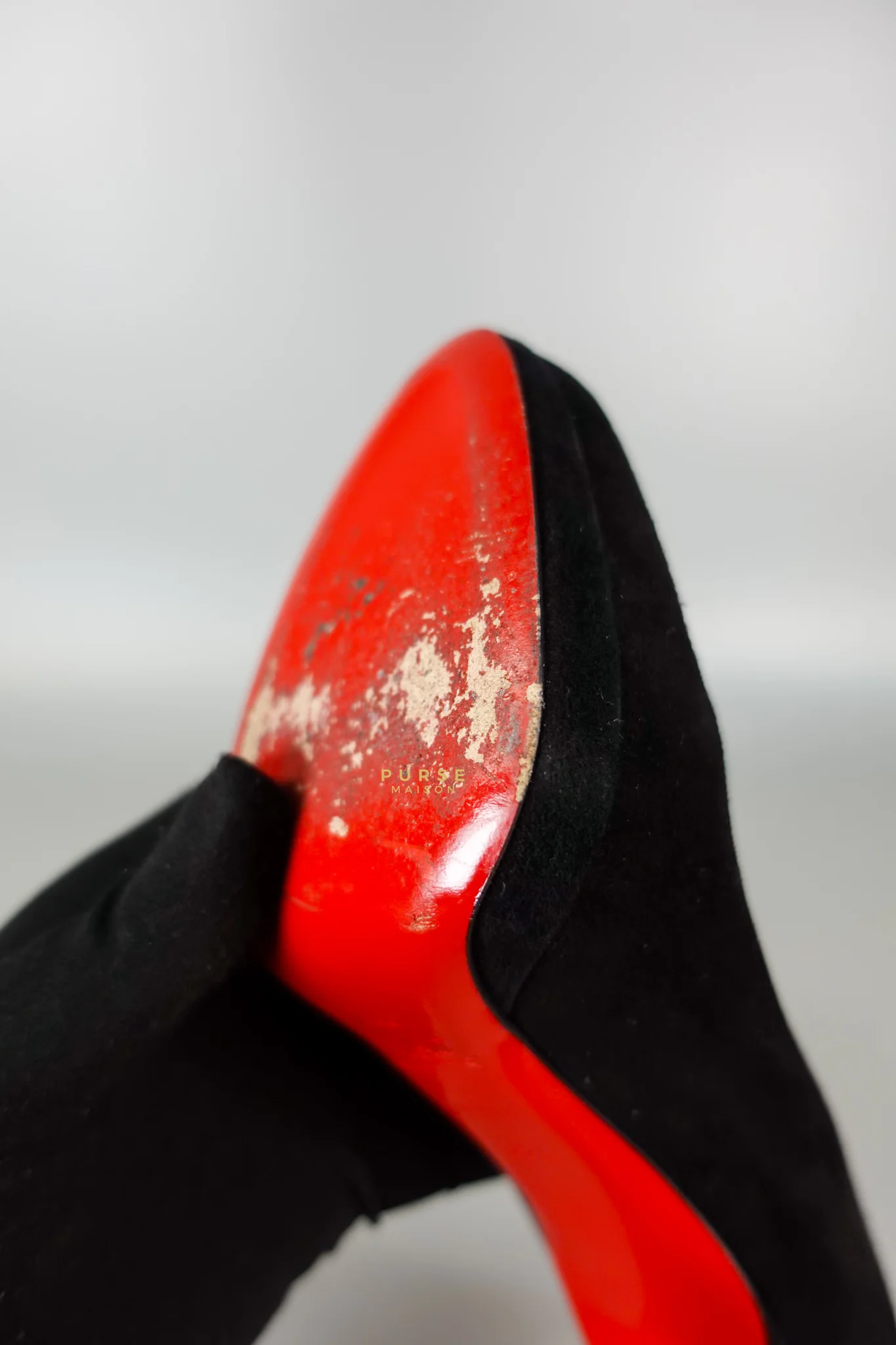 Christian Louboutin Louboutin Black Suede Hidden Platform Pumps Heels (Size 35.5EU 22.5cm) - Image 19
