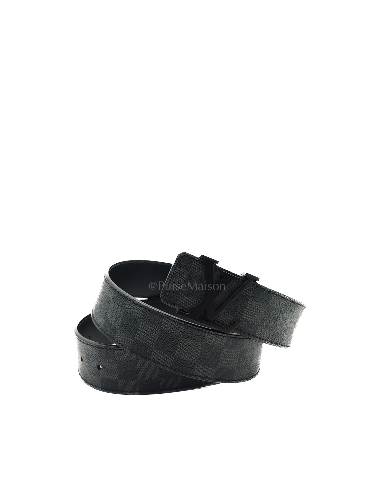 Louis Vuitton Belt in Damier Graphite Coated Canvas & Leather Size 85cm x 34cm - Image 2