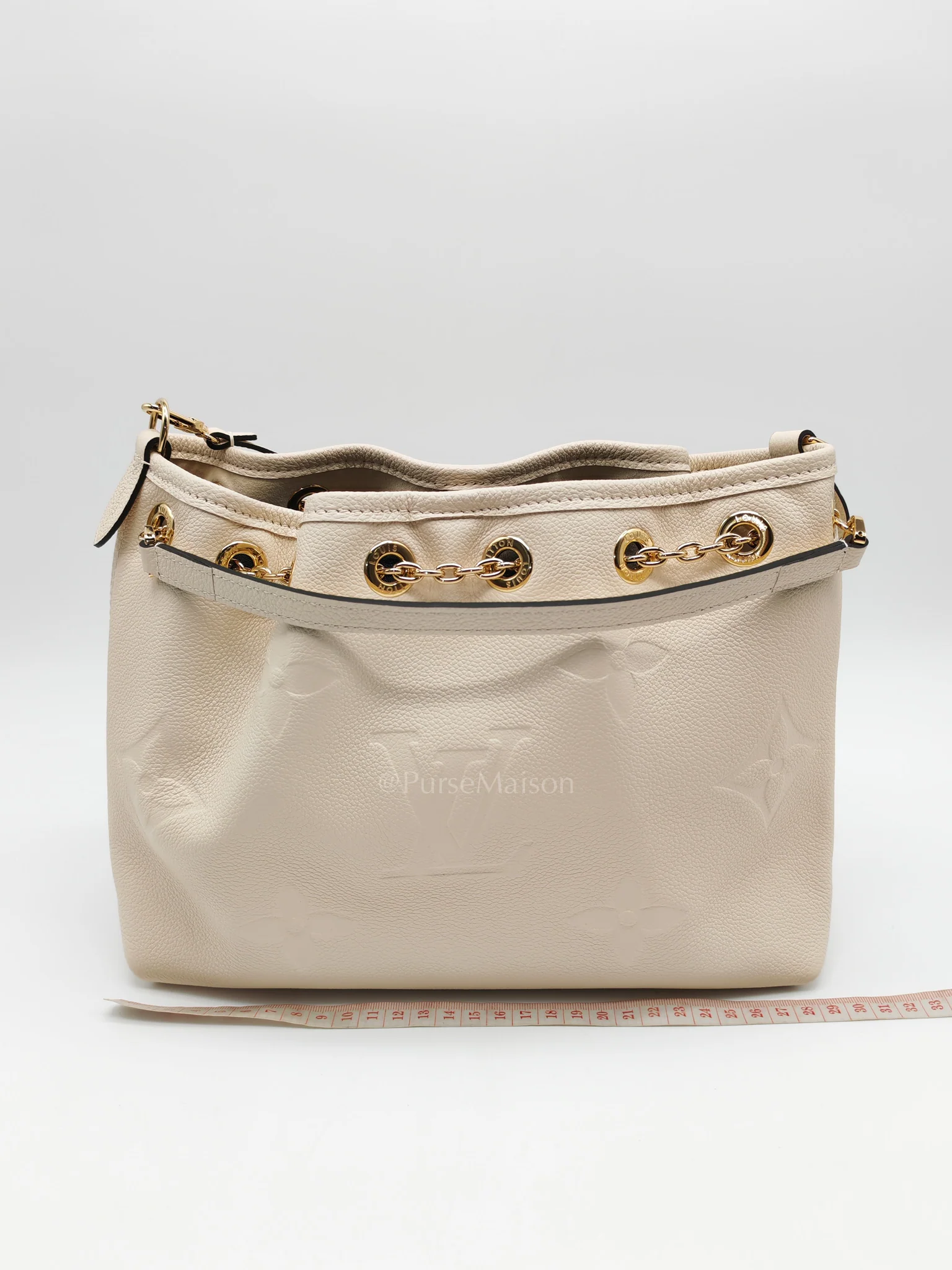 Louis Vuitton Bundle Bag in Cream Monogram Empreinte Giant and Gold Hardware Microchip - Image 25