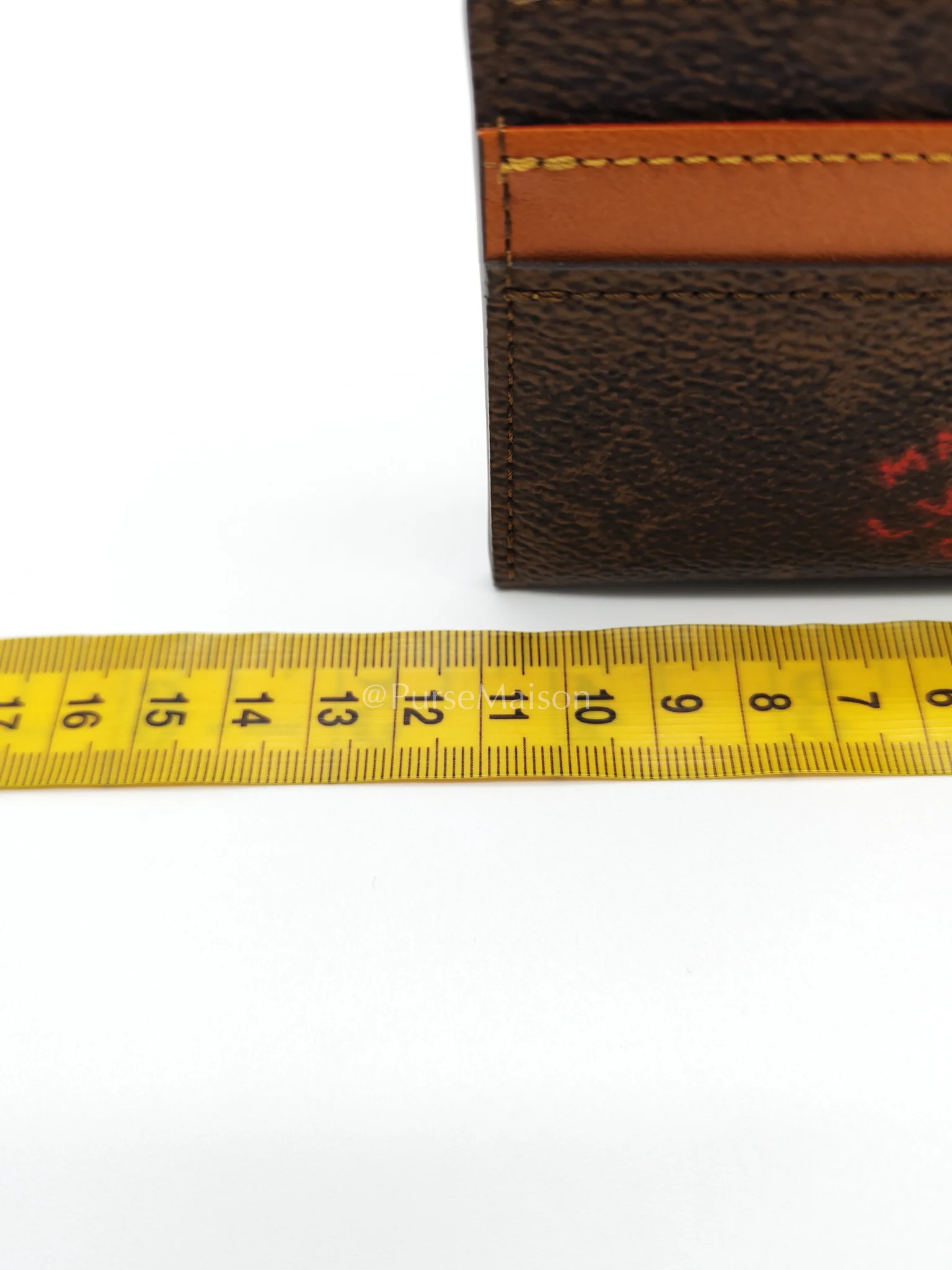 Louis Vuitton Double Card Holder in Red Graffiti Style Logo Monogram Dust Canvas - Image 8