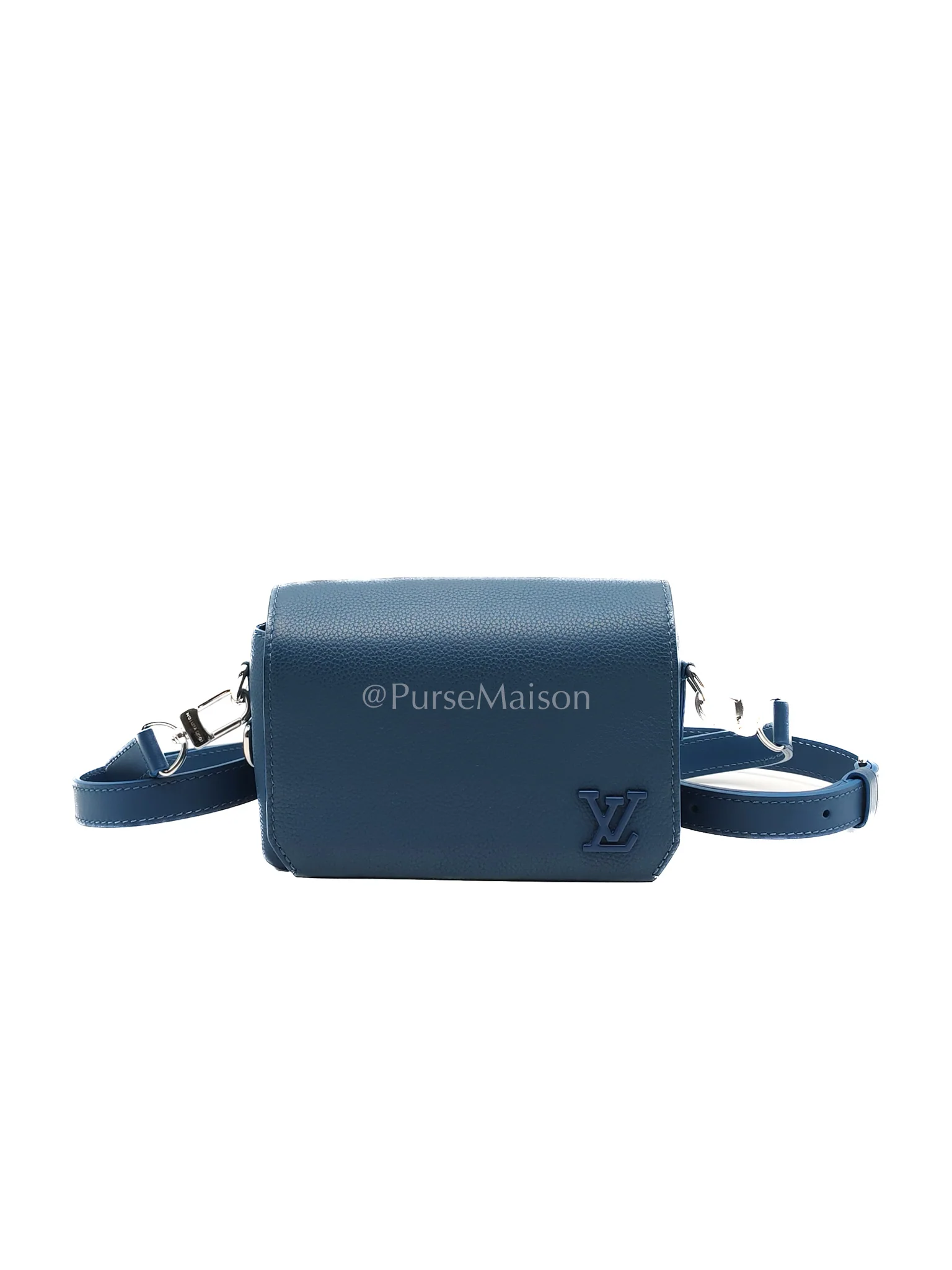 Louis Vuitton Fastline Wearable Wallet in Atlantic Blue Cowhide Leather and Silver Hardware Microchip