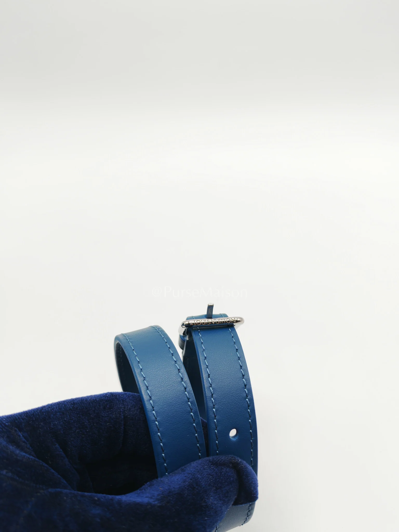 Louis Vuitton Fastline Wearable Wallet in Atlantic Blue Cowhide Leather and Silver Hardware Microchip - Image 28