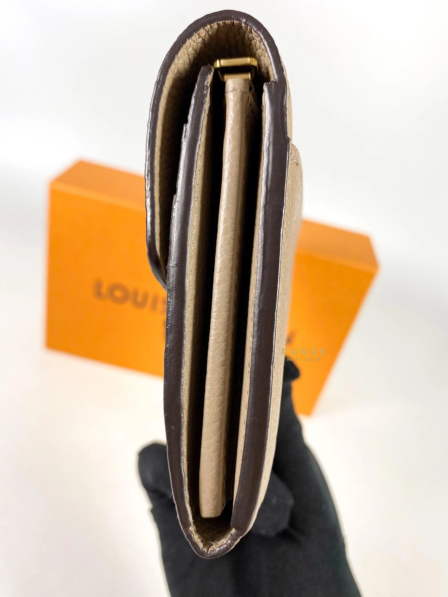 Louis Vuitton Louis Vuitton Sarah Wallet in Turtledove Monogram Empreinte Canvas (microchip) - Image 8