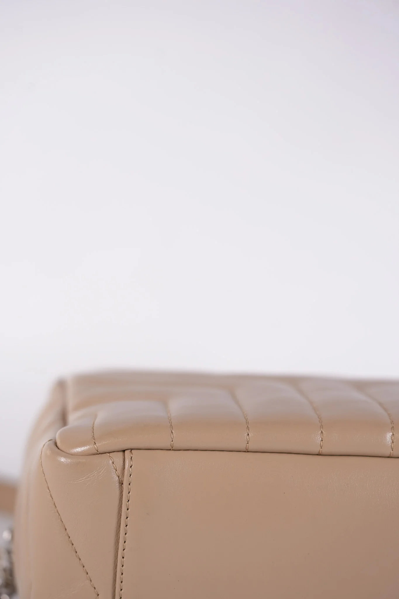 Yves Saint Laurent Loulou Bowling Bag in Beige Calfskin Leather & Silver Hardware - Image 14