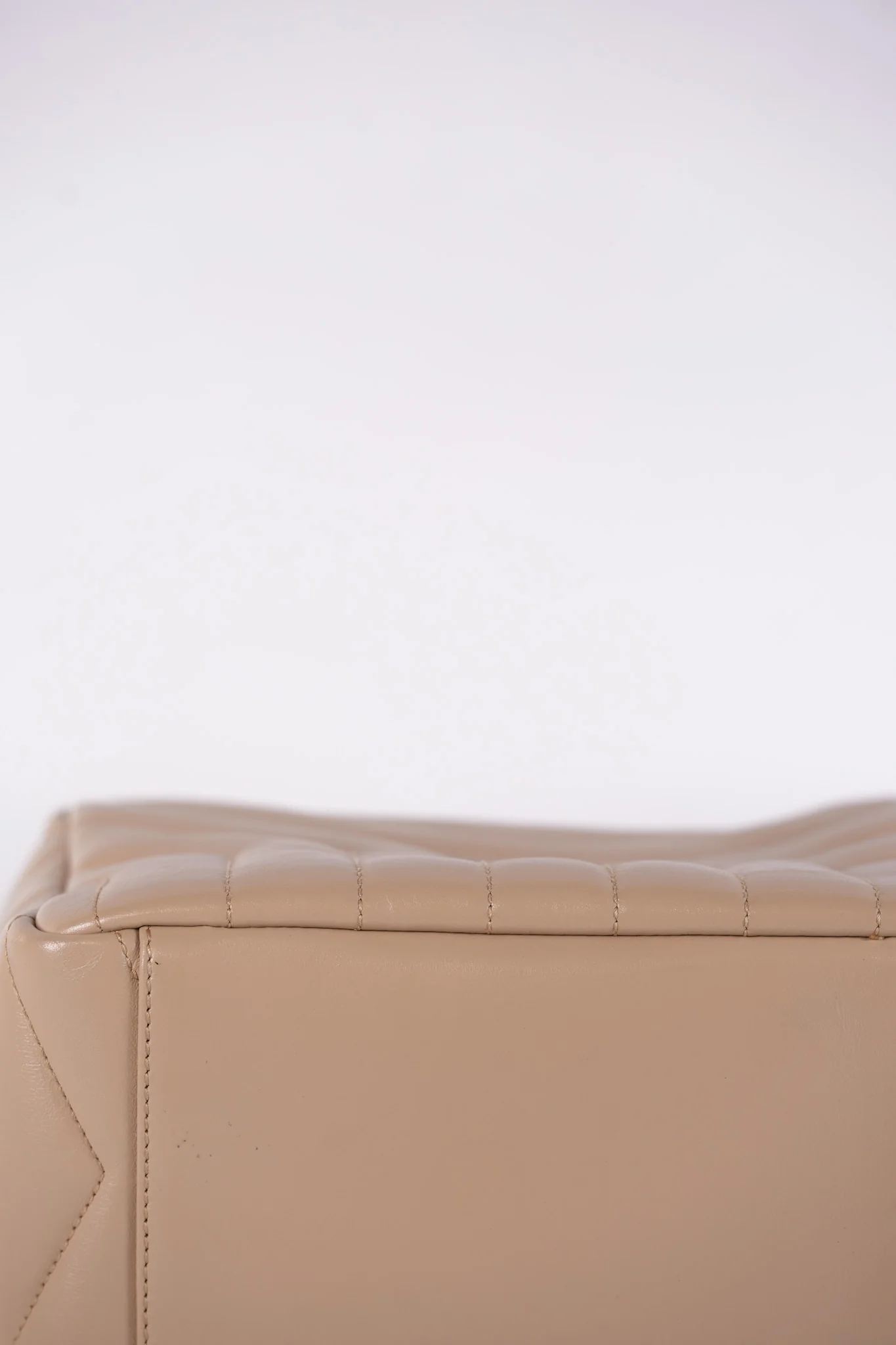Yves Saint Laurent Loulou Bowling Bag in Beige Calfskin Leather & Silver Hardware - Image 16