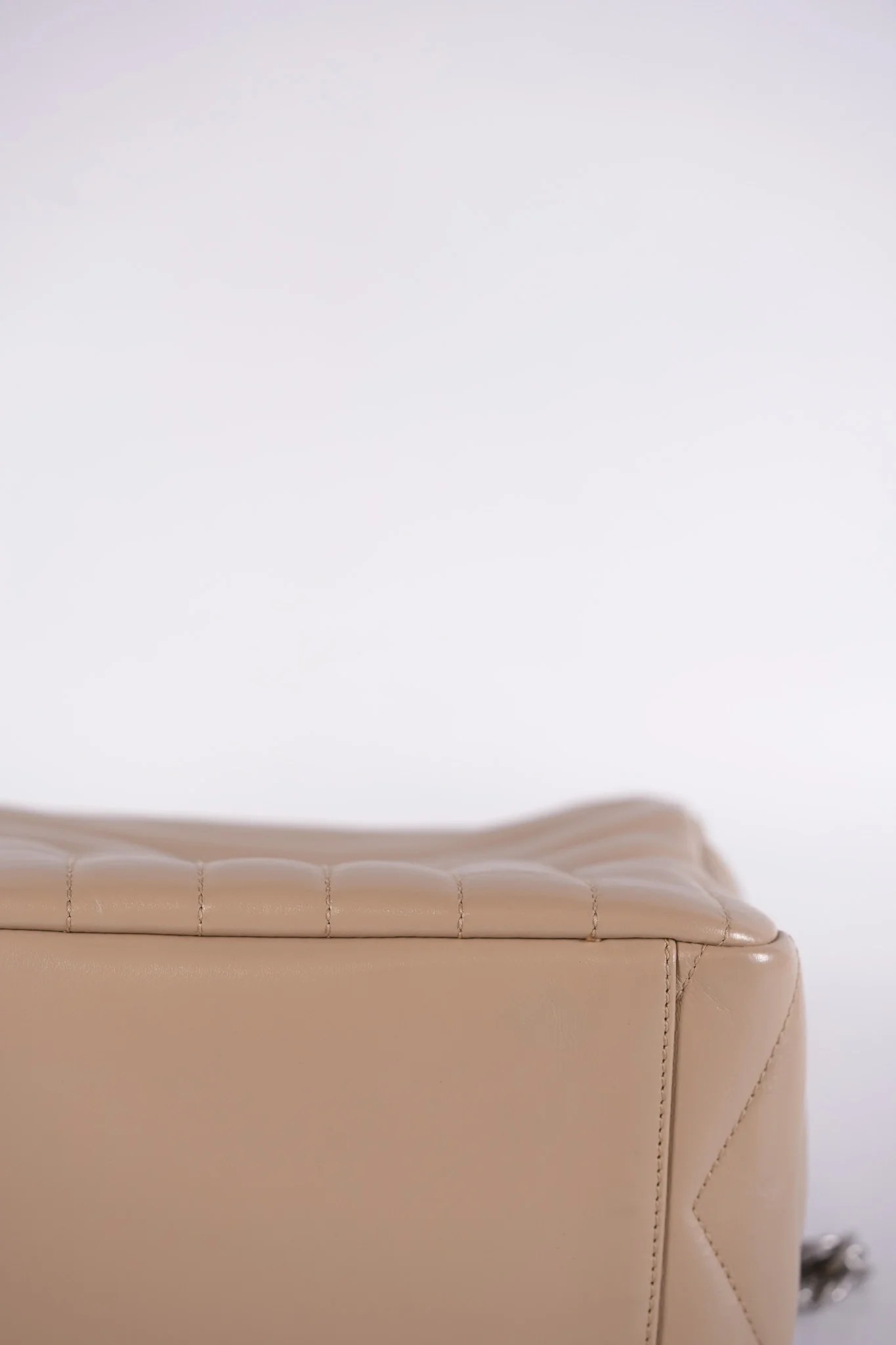 Yves Saint Laurent Loulou Bowling Bag in Beige Calfskin Leather & Silver Hardware - Image 17
