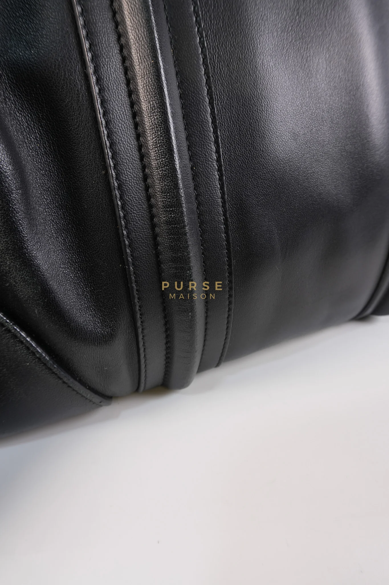 Givenchy Lucrezia Duffle Bag in Black Smooth Calfskin Leather & Silver Leather - Image 26