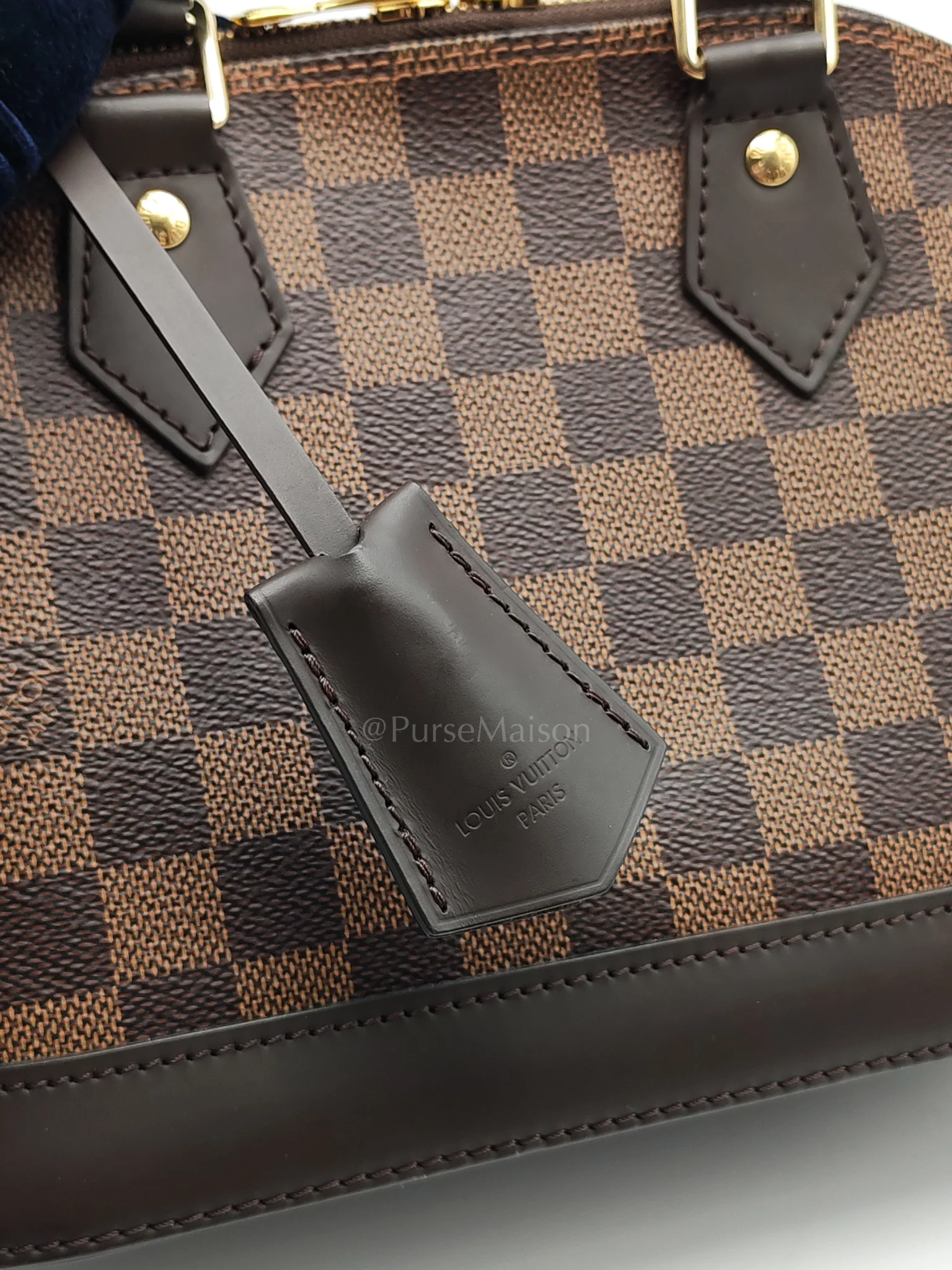 Louis Vuitton Alma BB in Damier Ebene Canvas Shoulder Bag (Date Code: AR3189) - Image 21
