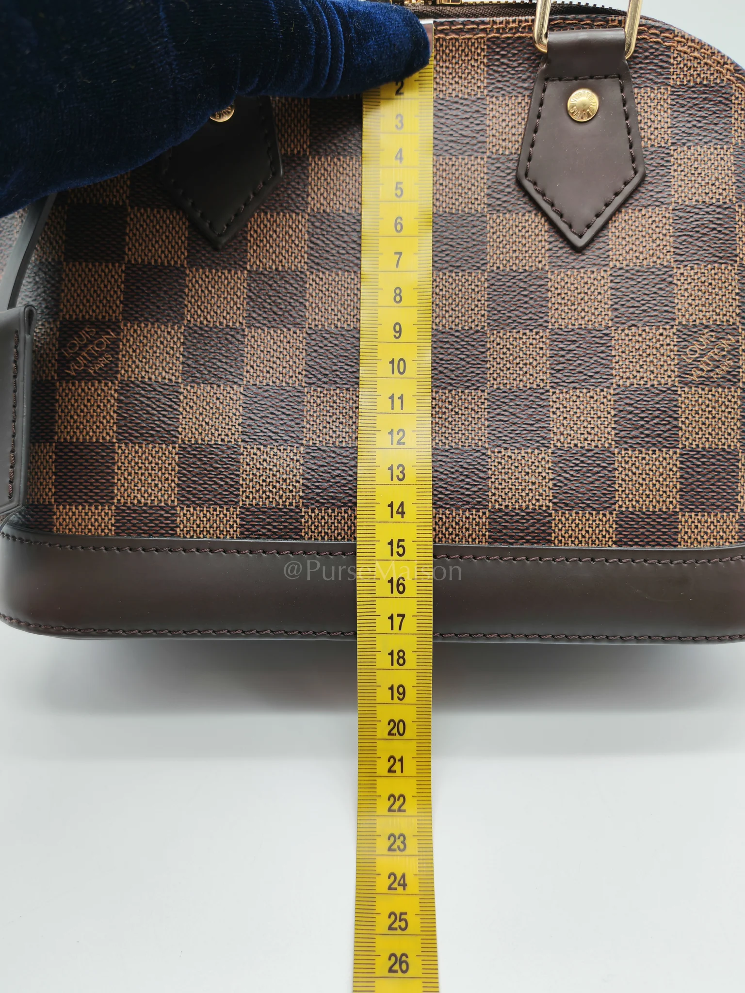 Louis Vuitton Alma BB in Damier Ebene Canvas Shoulder Bag (Date Code: AR3189) - Image 30