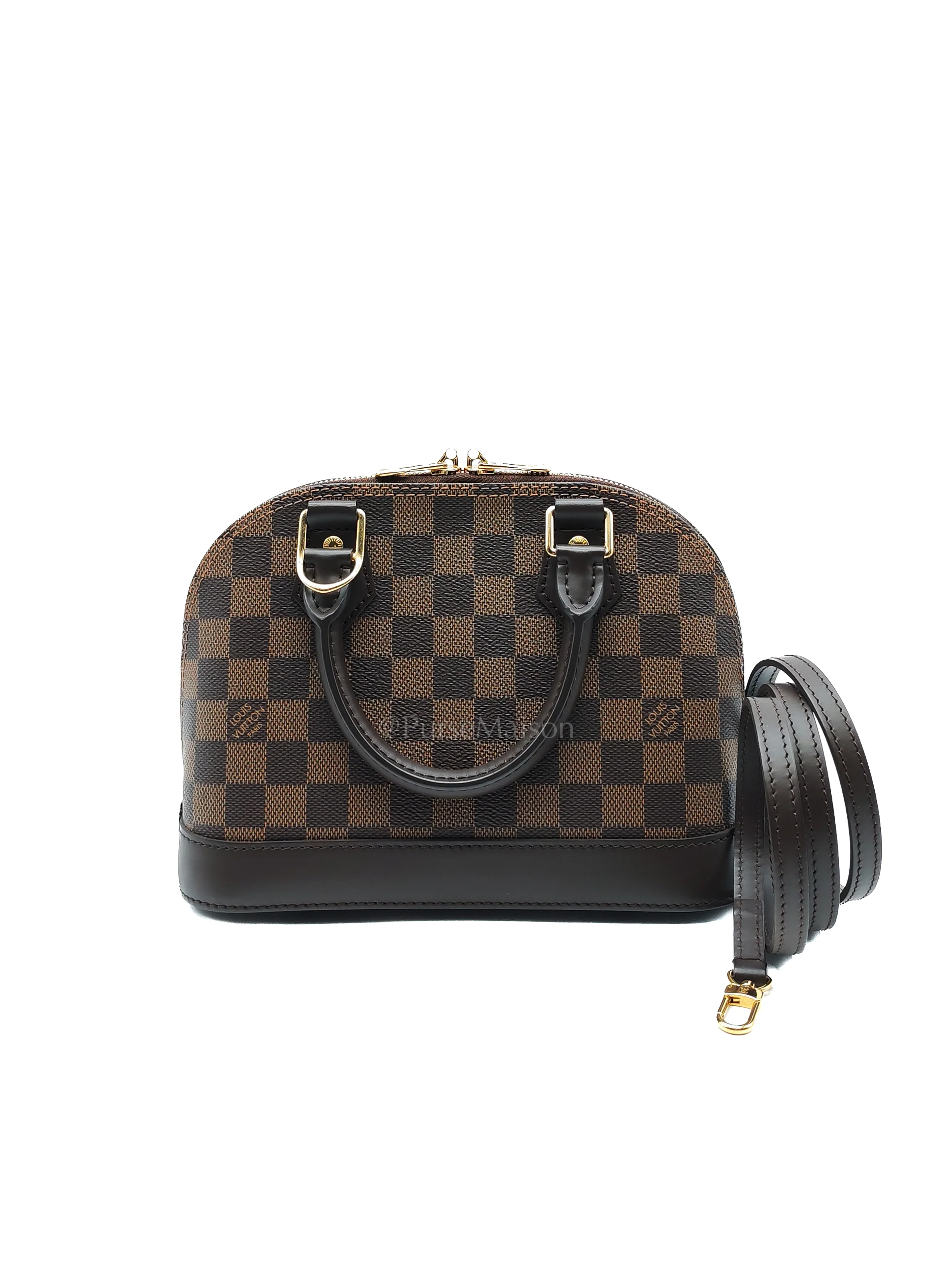 Louis Vuitton Alma BB in Damier Ebene Canvas (Microchip)