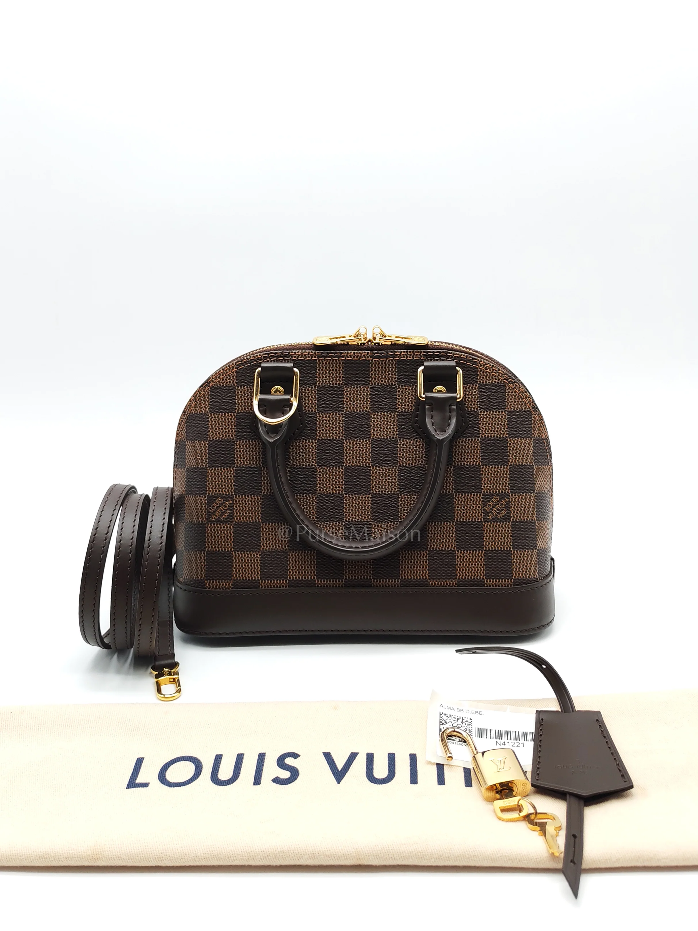Louis Vuitton Alma BB in Damier Ebene Canvas (Microchip) - Image 32